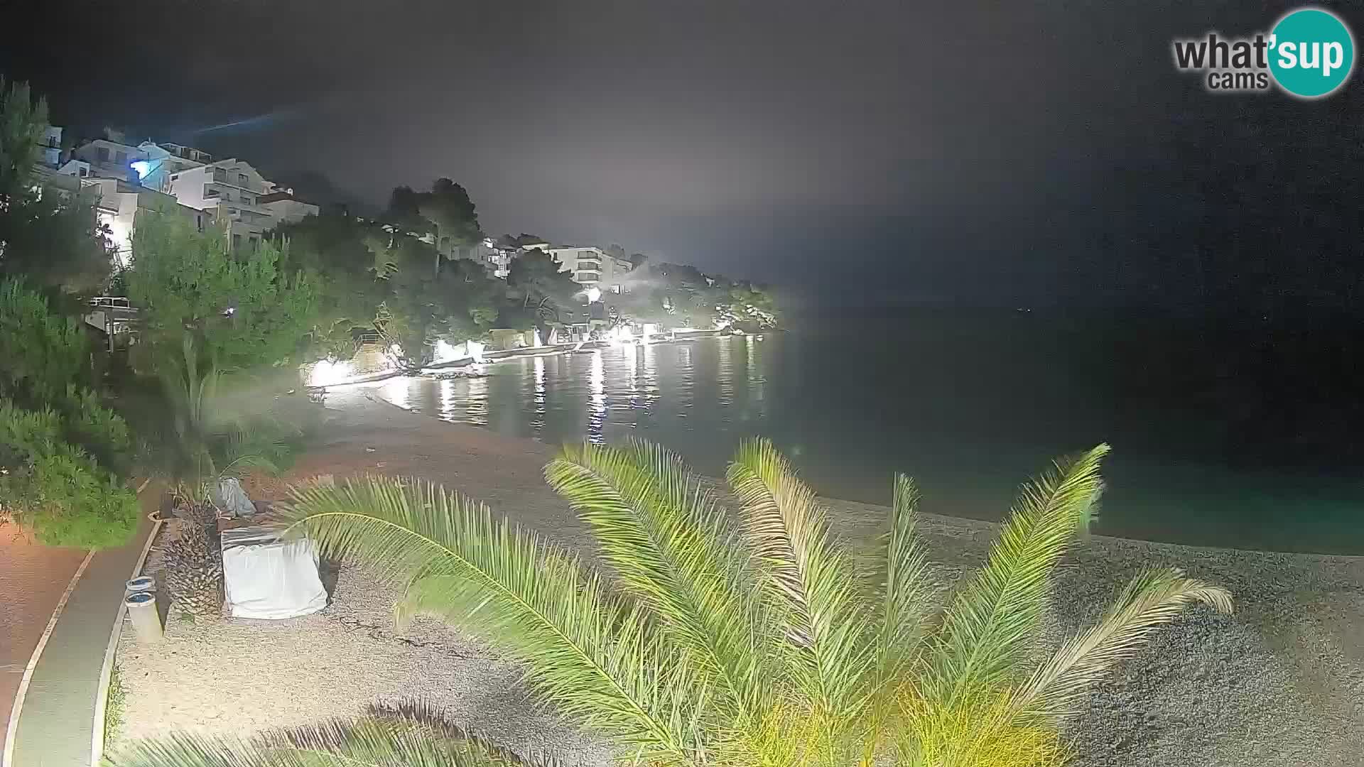Webcam Spiaggia Lučica Brela – Vista live sulla costa adriatica
