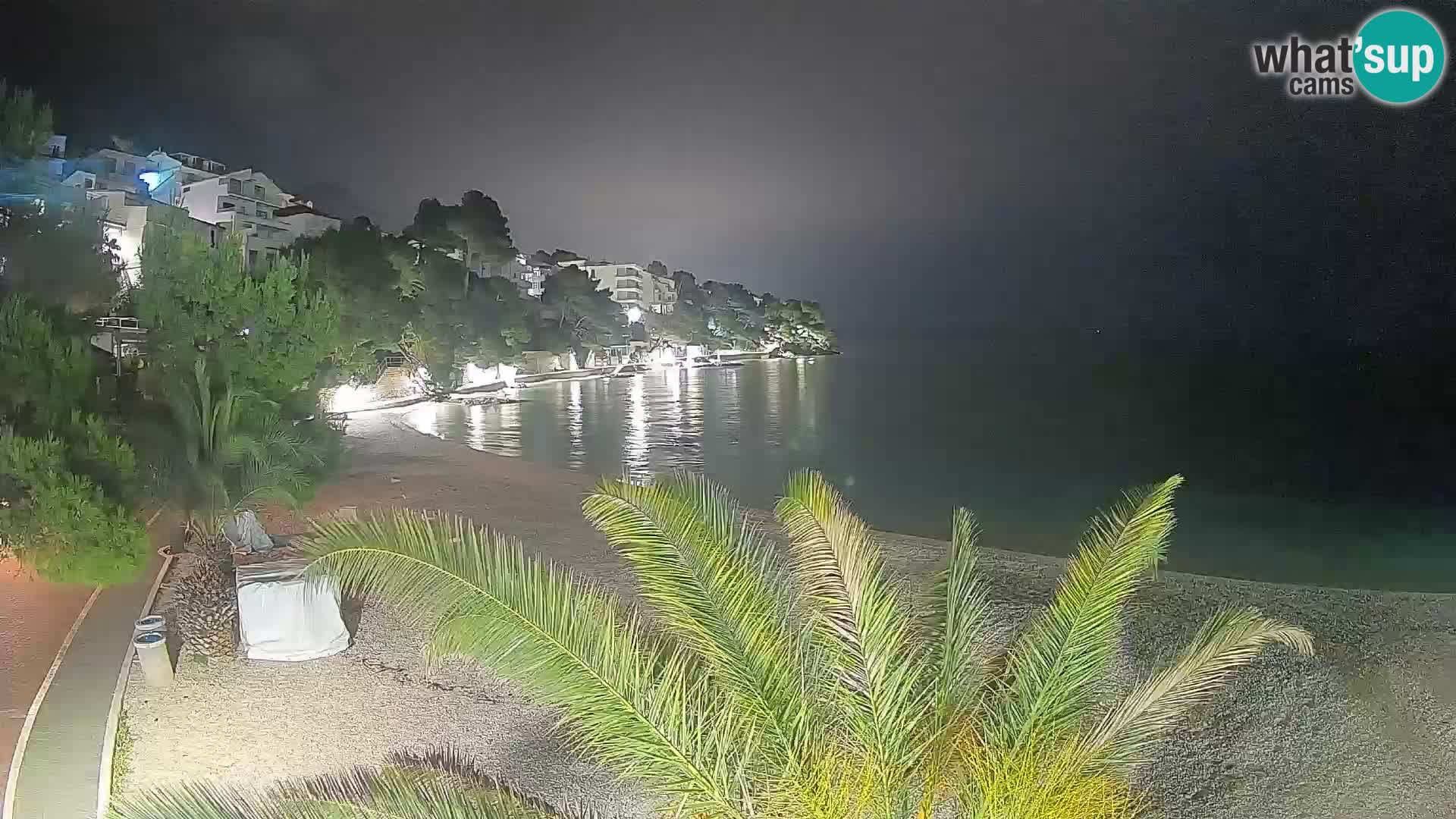 Webcam Spiaggia Lučica Brela – Vista live sulla costa adriatica
