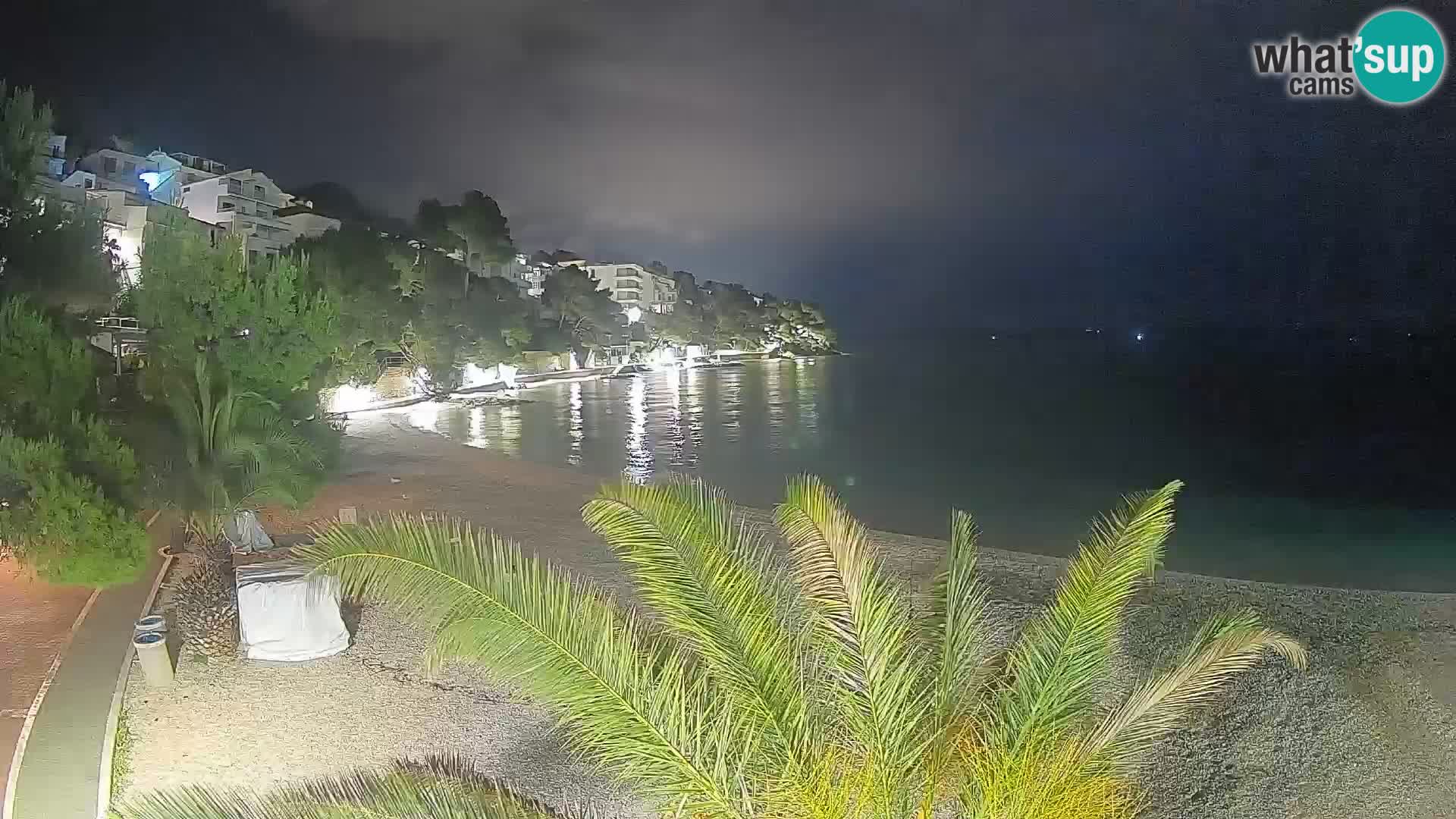 Webcam Spiaggia Lučica Brela – Vista live sulla costa adriatica