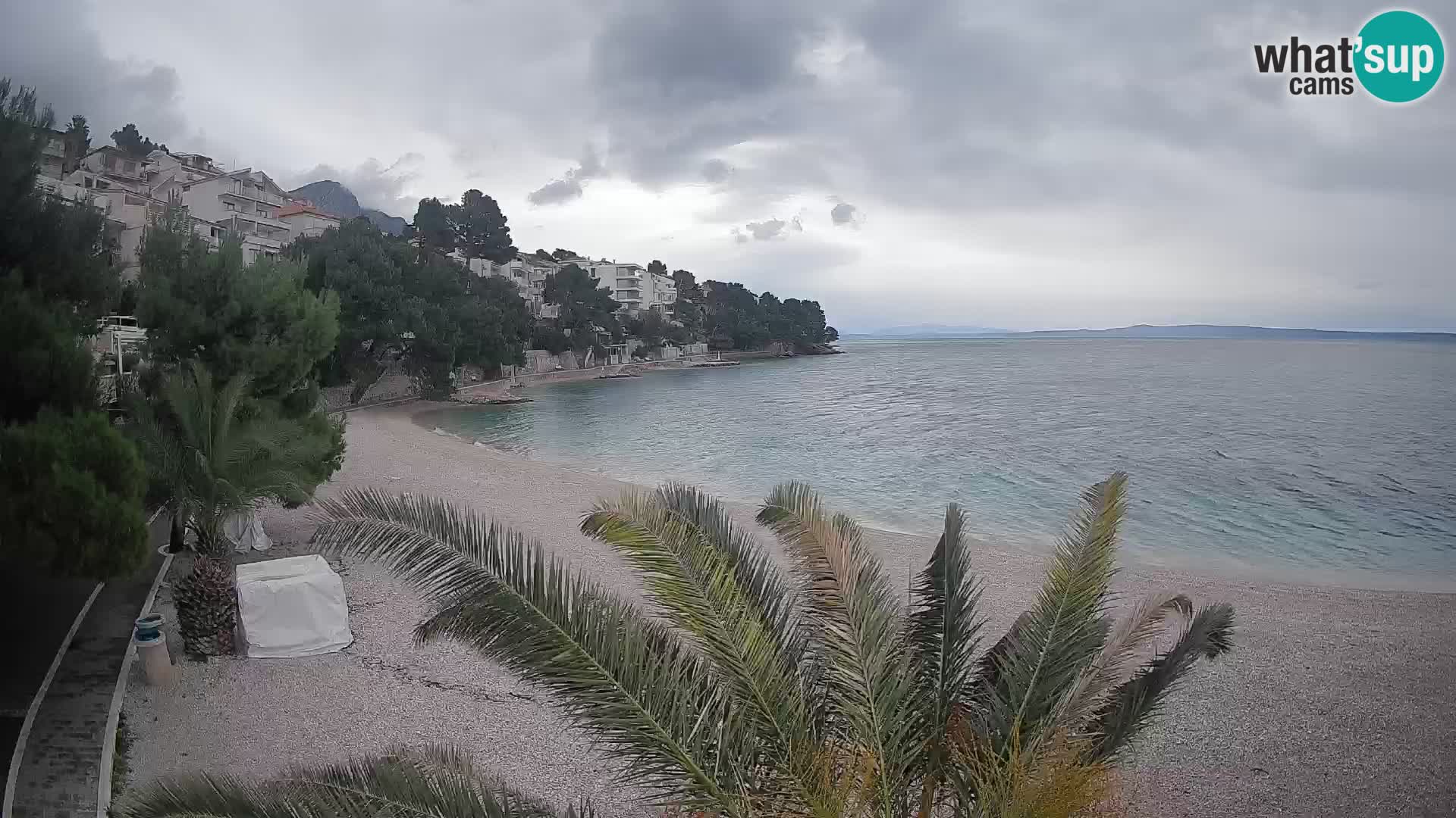 Webcam Spiaggia Lučica Brela – Vista live sulla costa adriatica