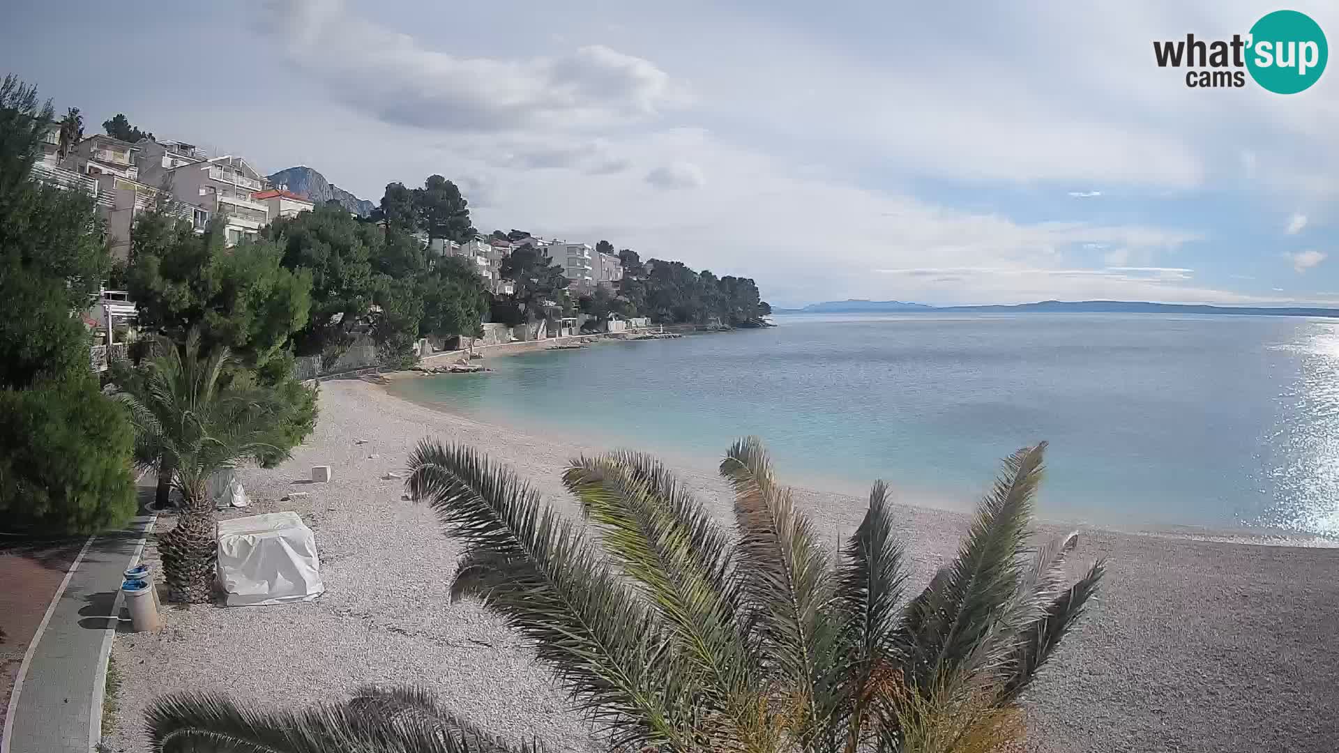 Webcam Plage Lučica Brela – Vue en direct sur la côte adriatique