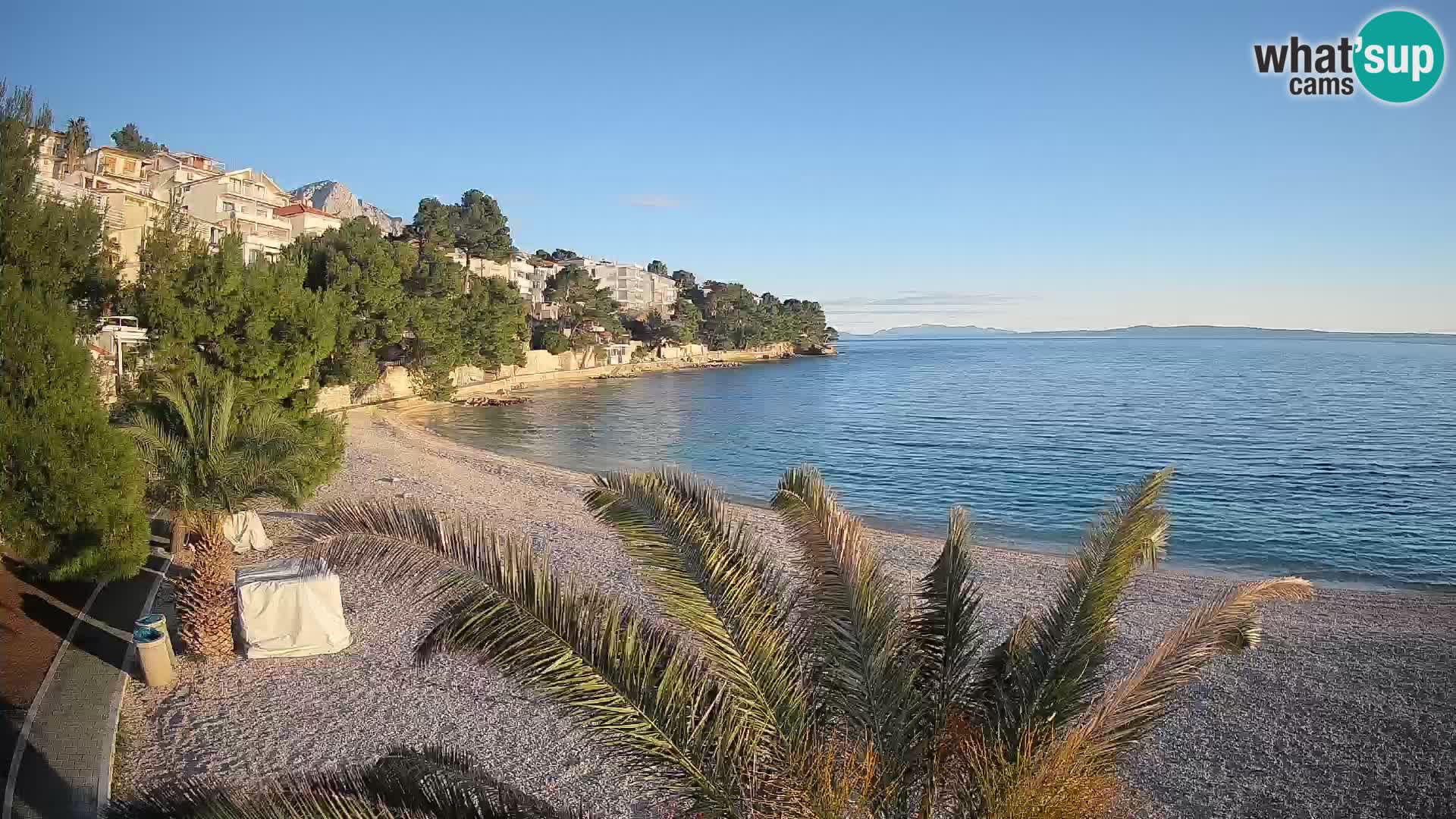 Webcam Spiaggia Lučica Brela – Vista live sulla costa adriatica