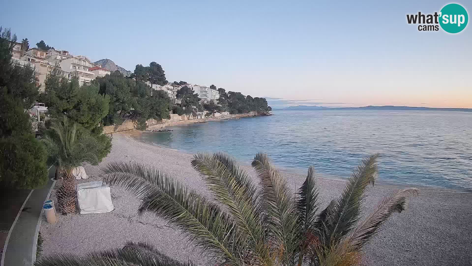 Webcam Lučica Beach Brela – Live View from the Adriatic Coast