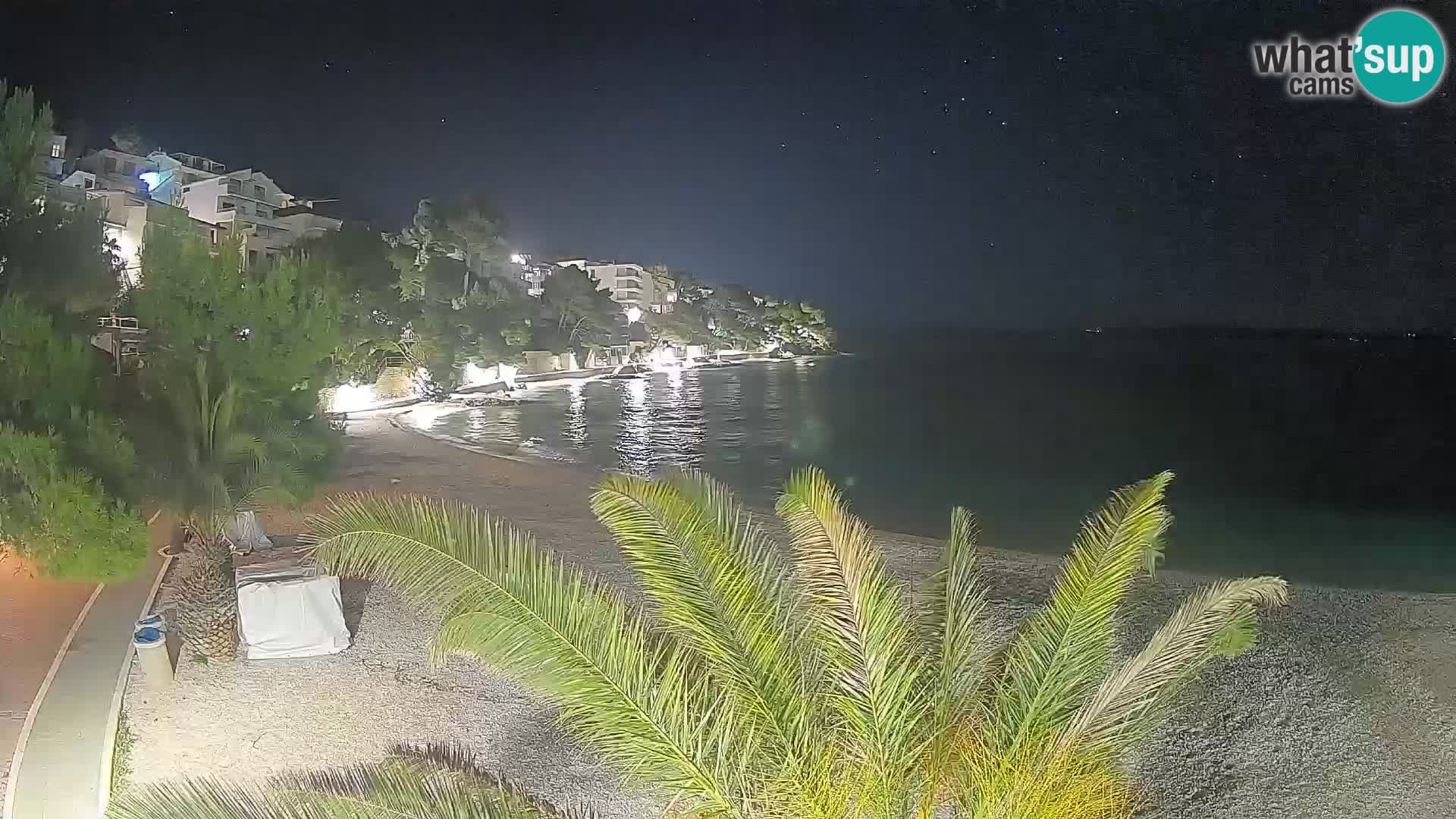 Webcam Playa Lučica Brela – Vista en directo de la costa adriática