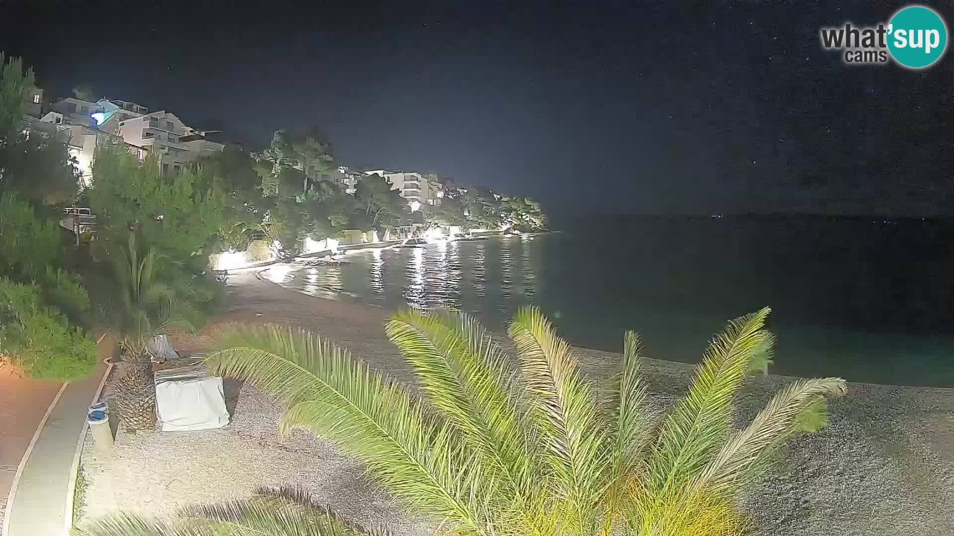 Webcam Spiaggia Lučica Brela – Vista live sulla costa adriatica