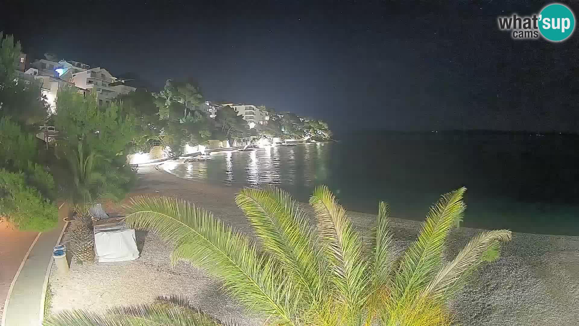 Webcam Plage Lučica Brela – Vue en direct sur la côte adriatique