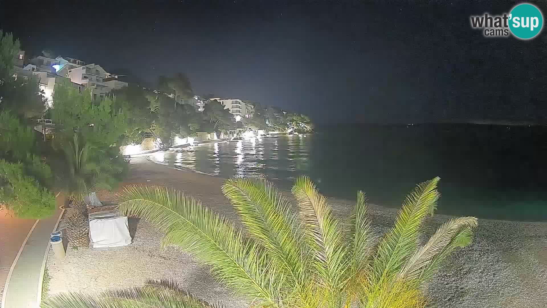 Webcam Spiaggia Lučica Brela – Vista live sulla costa adriatica