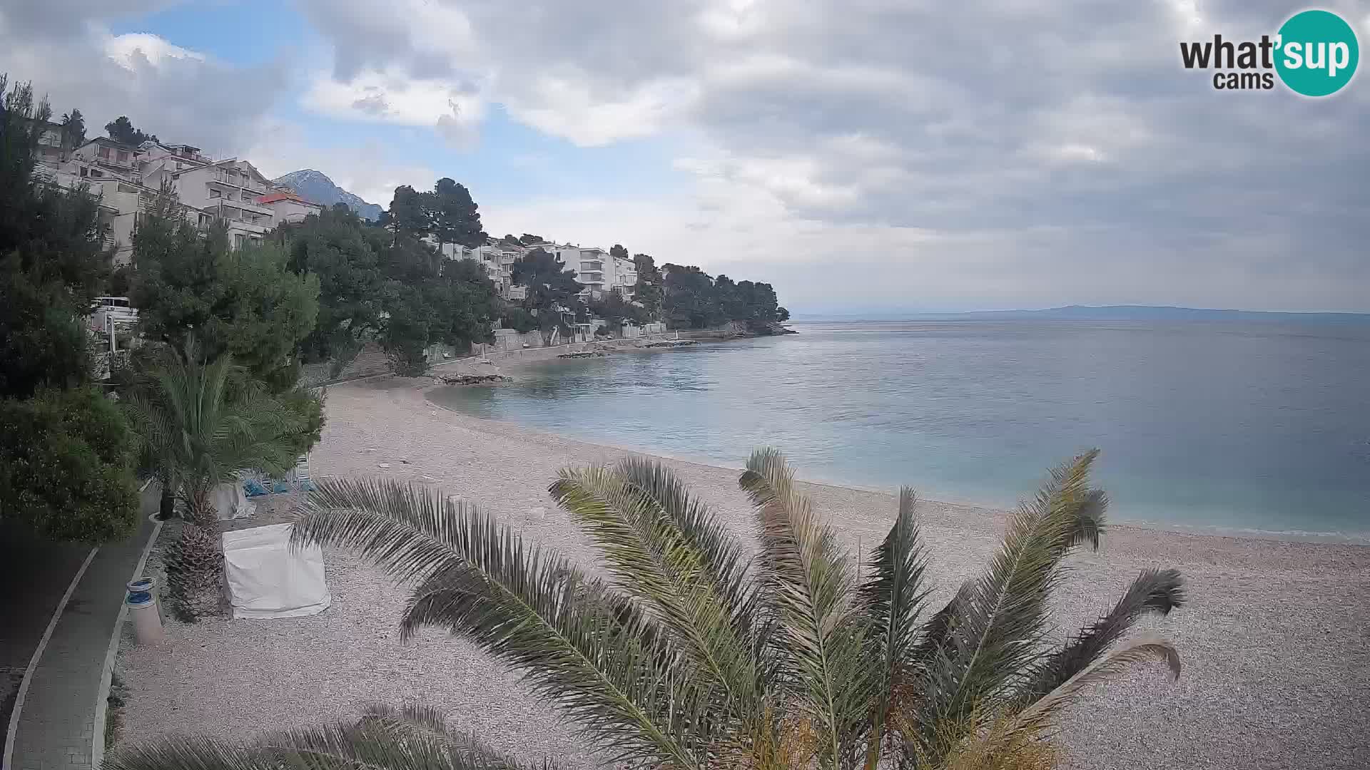 Webcam Plage Lučica Brela – Vue en direct sur la côte adriatique