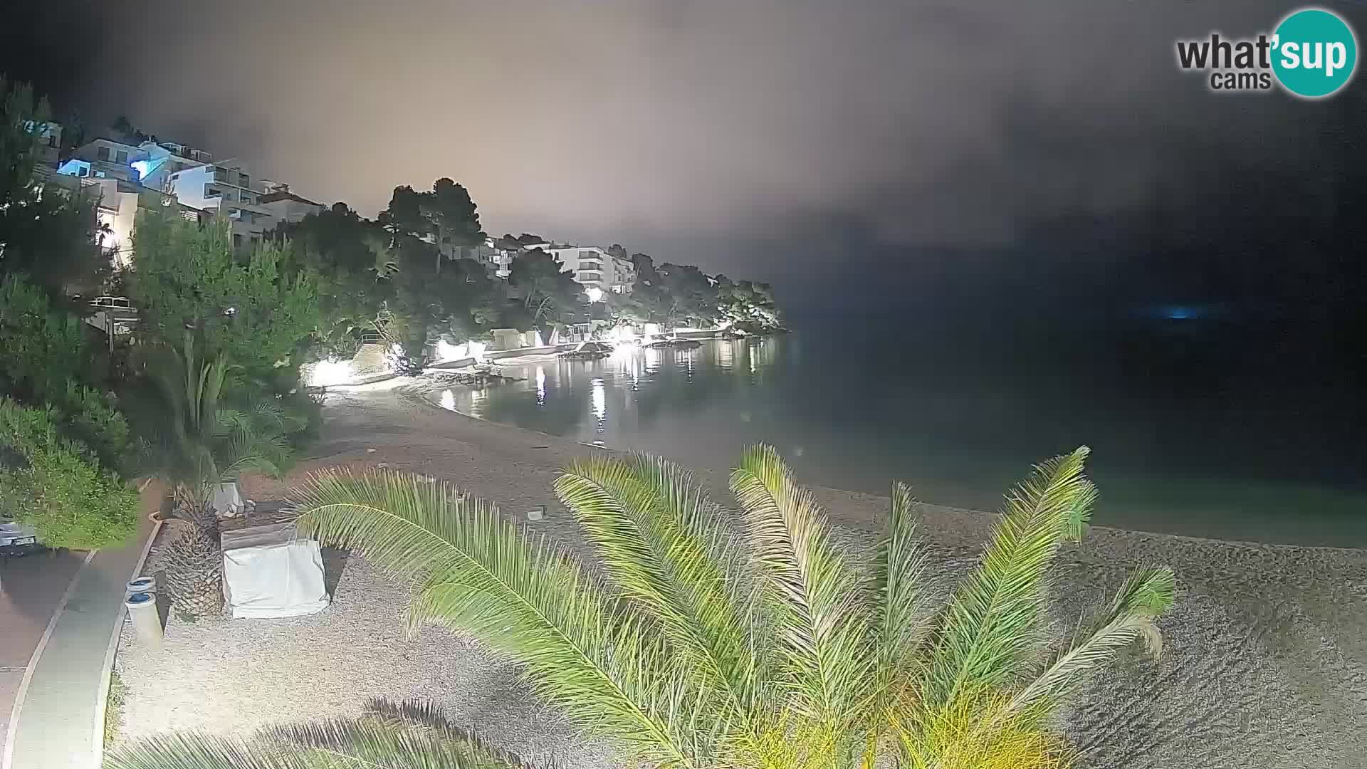 Webcam Lučica Strand Beach Brela – Liveblick von der Adriaküste