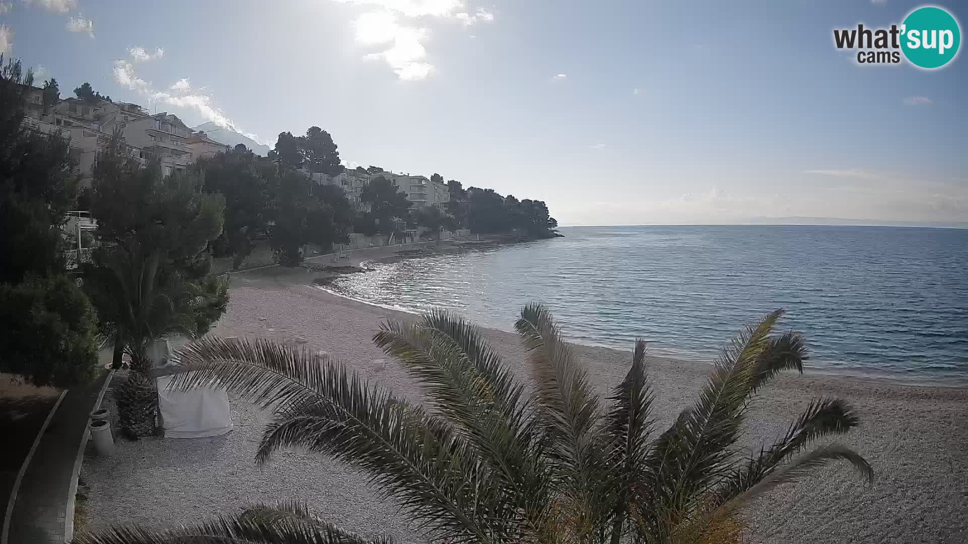 Webcam Plage Lučica Brela – Vue en direct sur la côte adriatique