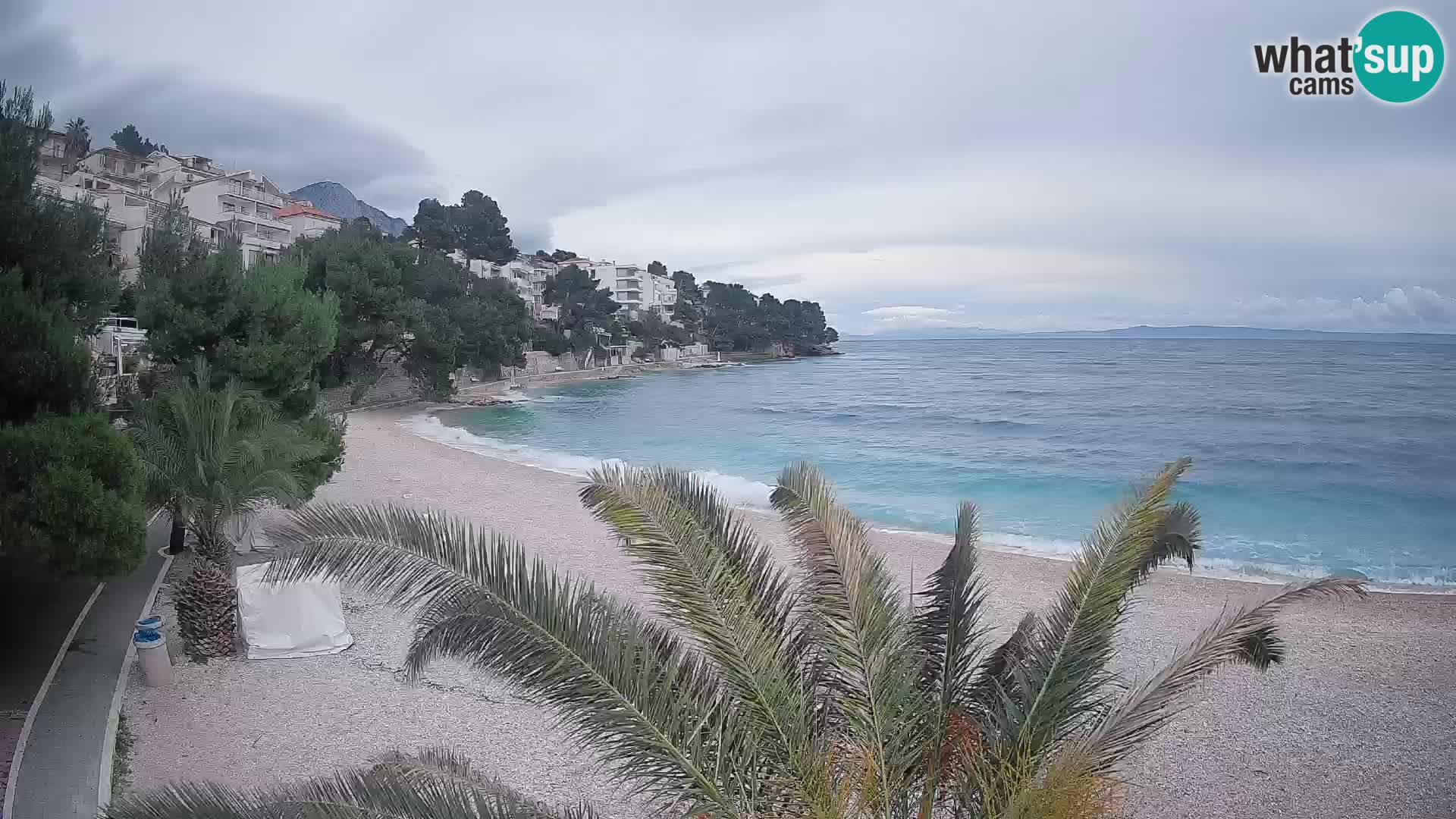 Webcam Lučica Beach Brela – Live View from the Adriatic Coast
