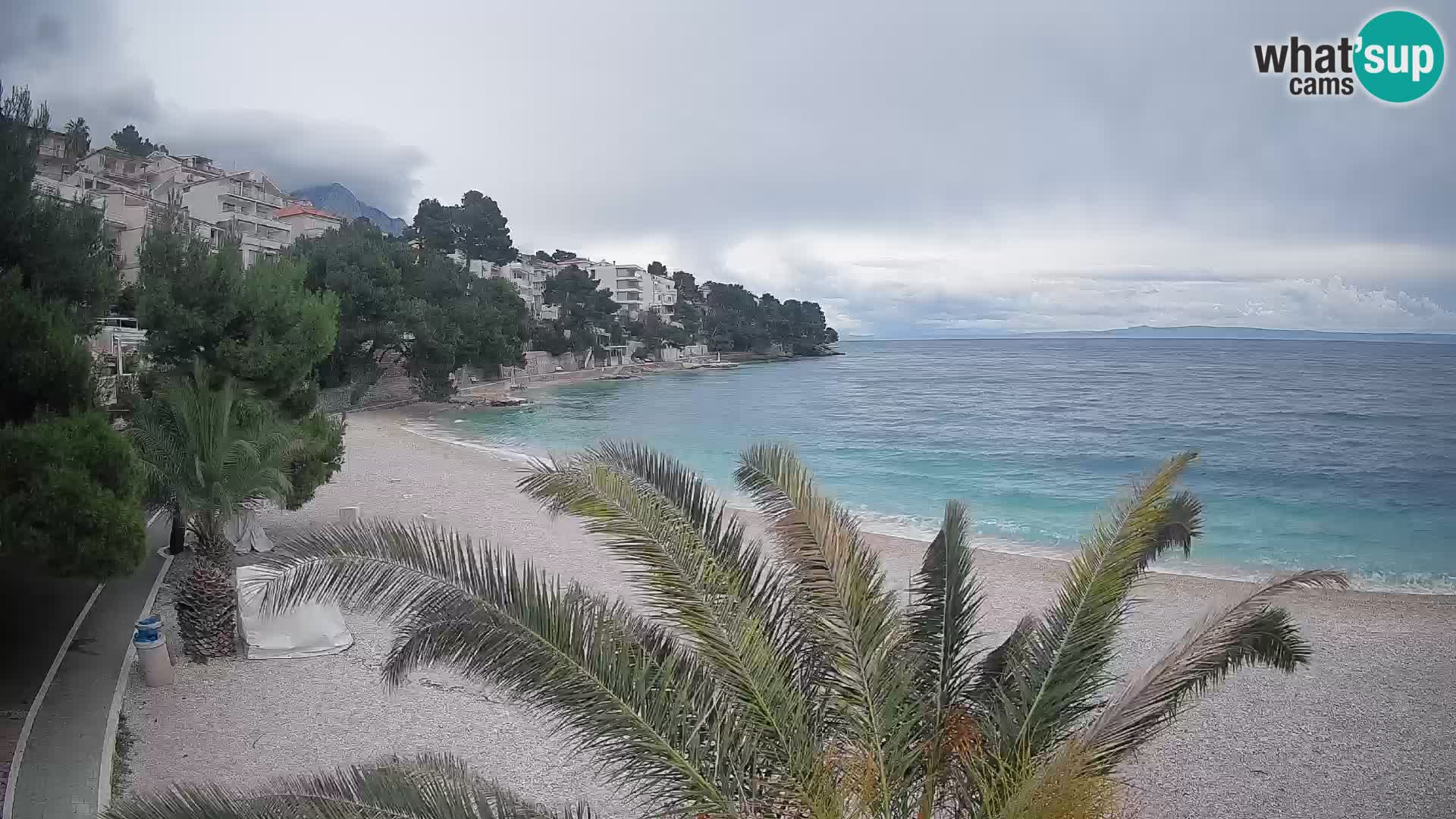Webcam Lučica Beach Brela – Live View from the Adriatic Coast