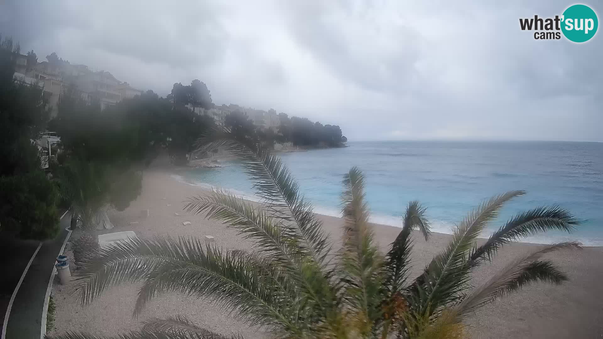 Webcam Lučica Strand Beach Brela – Liveblick von der Adriaküste