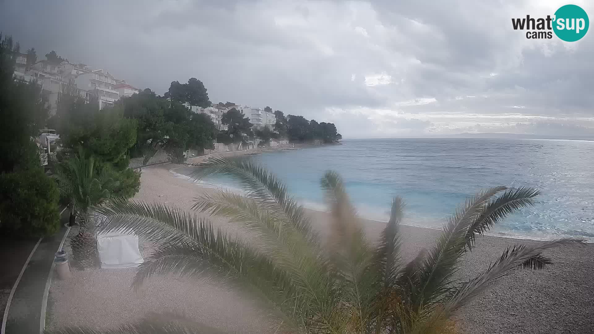 Webcam Playa Lučica Brela – Vista en directo de la costa adriática