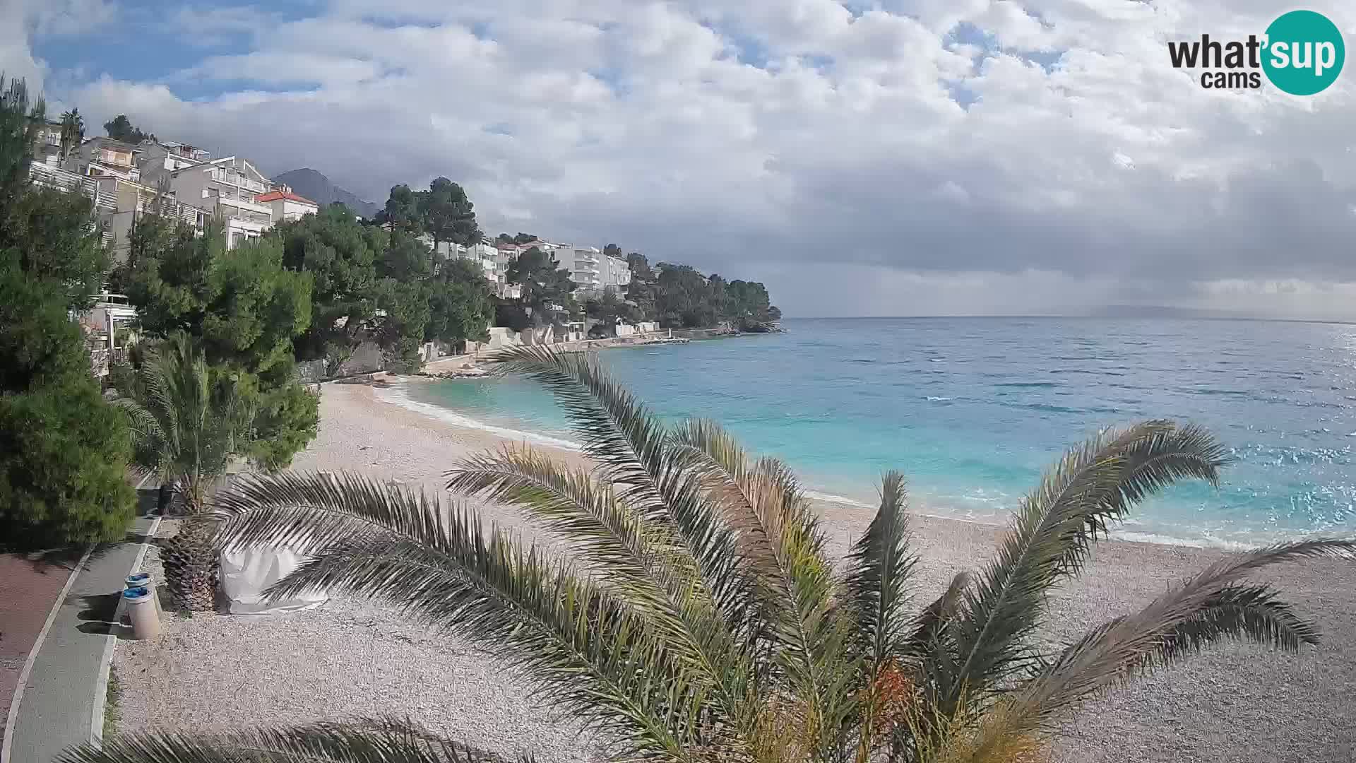 Webcam Plage Lučica Brela – Vue en direct sur la côte adriatique