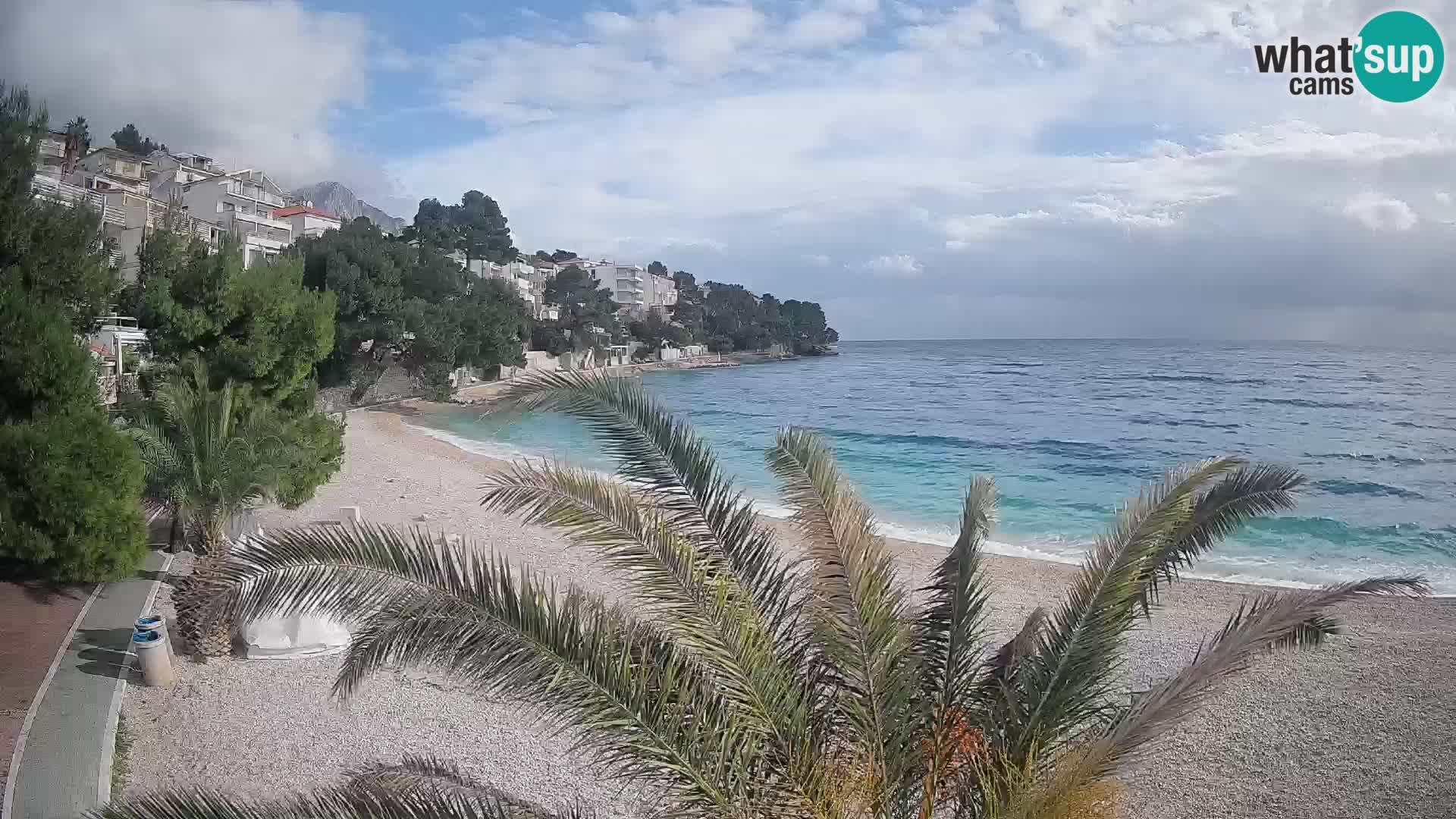 Webcam Spiaggia Lučica Brela – Vista live sulla costa adriatica