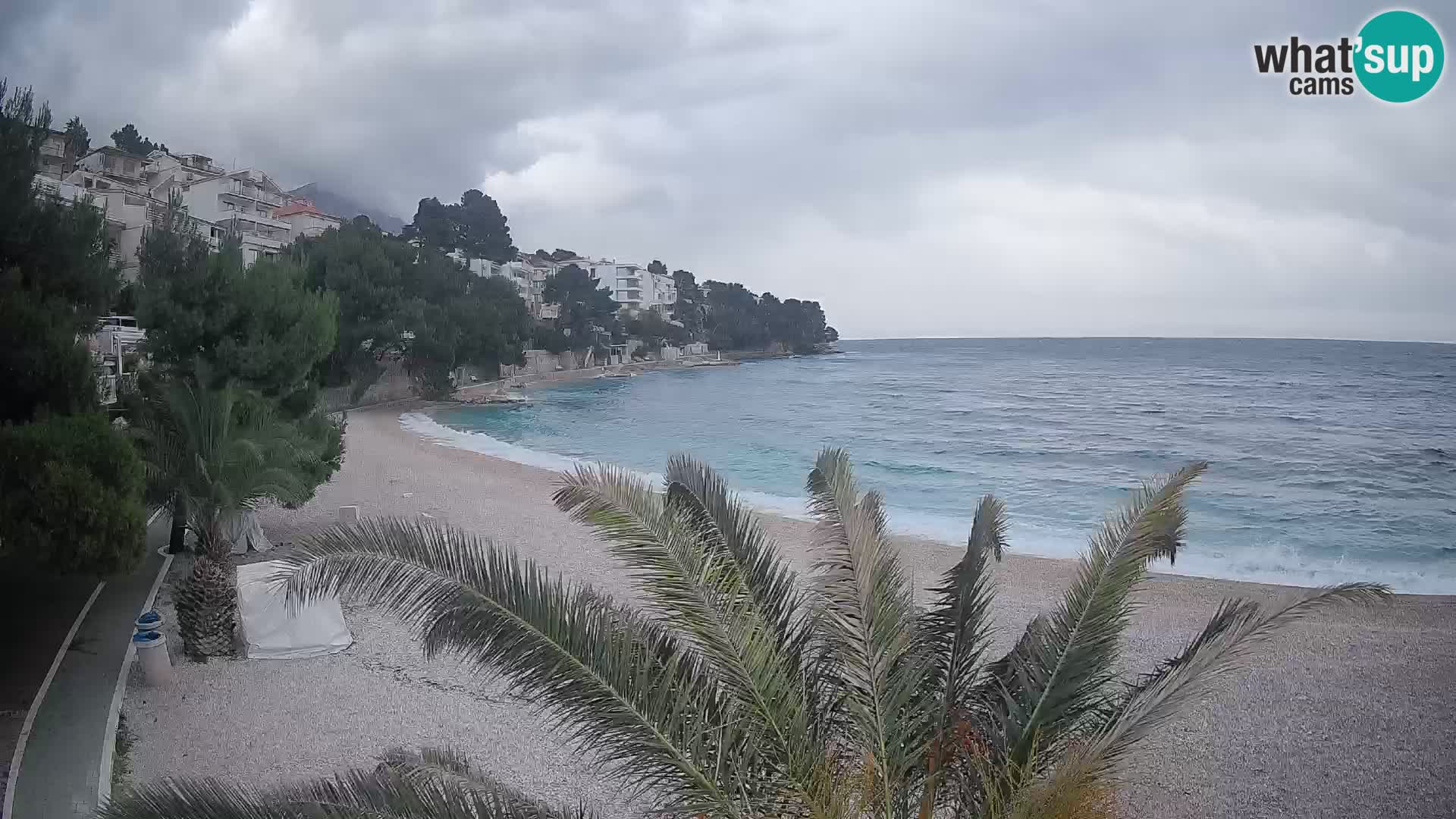 Webcam Spiaggia Lučica Brela – Vista live sulla costa adriatica