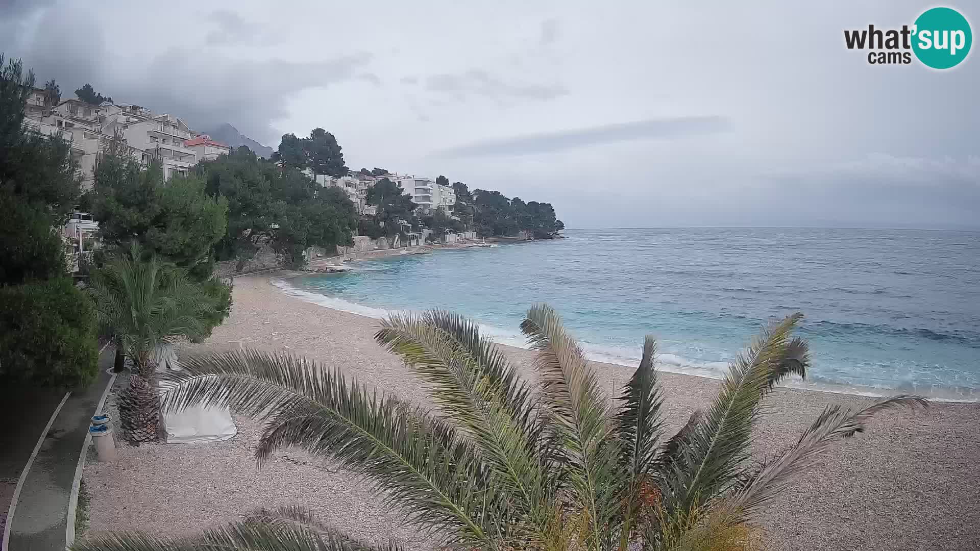 Webcam Lučica Beach Brela – Live View from the Adriatic Coast