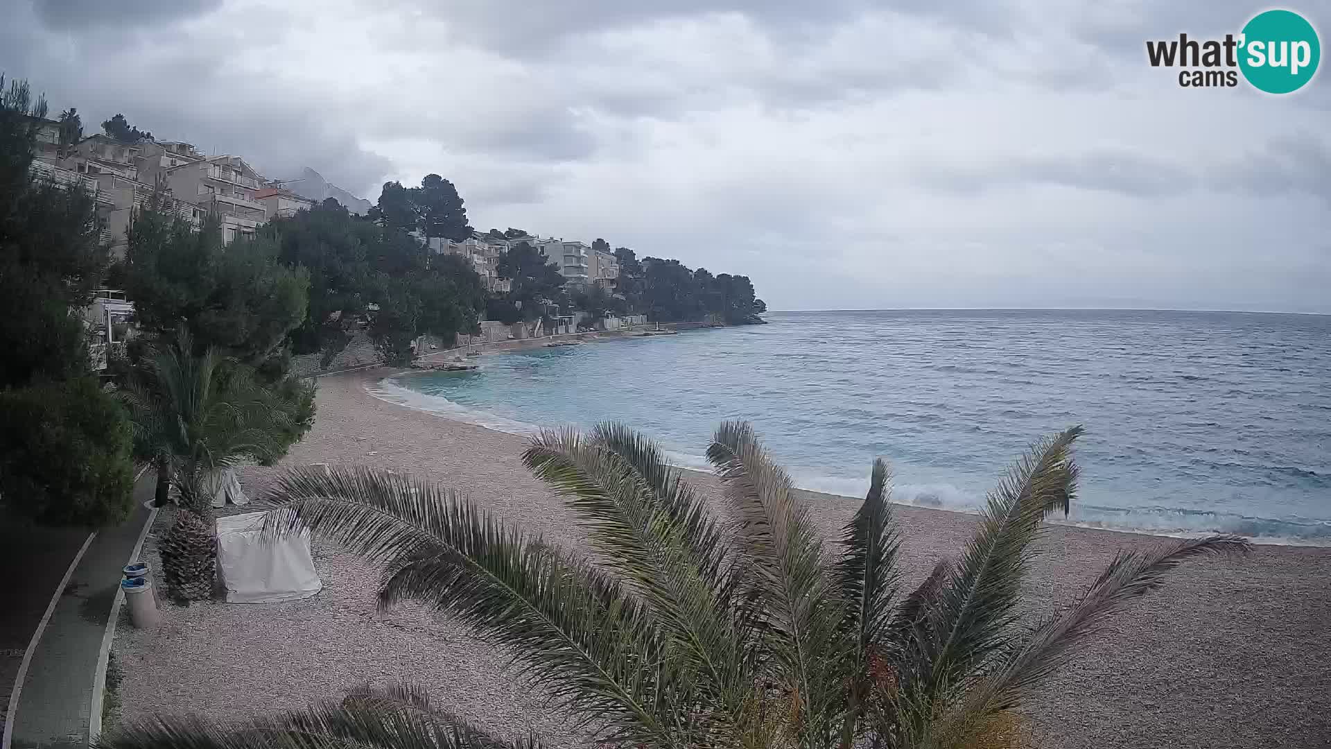 Webcam Lučica Beach Brela – Live View from the Adriatic Coast