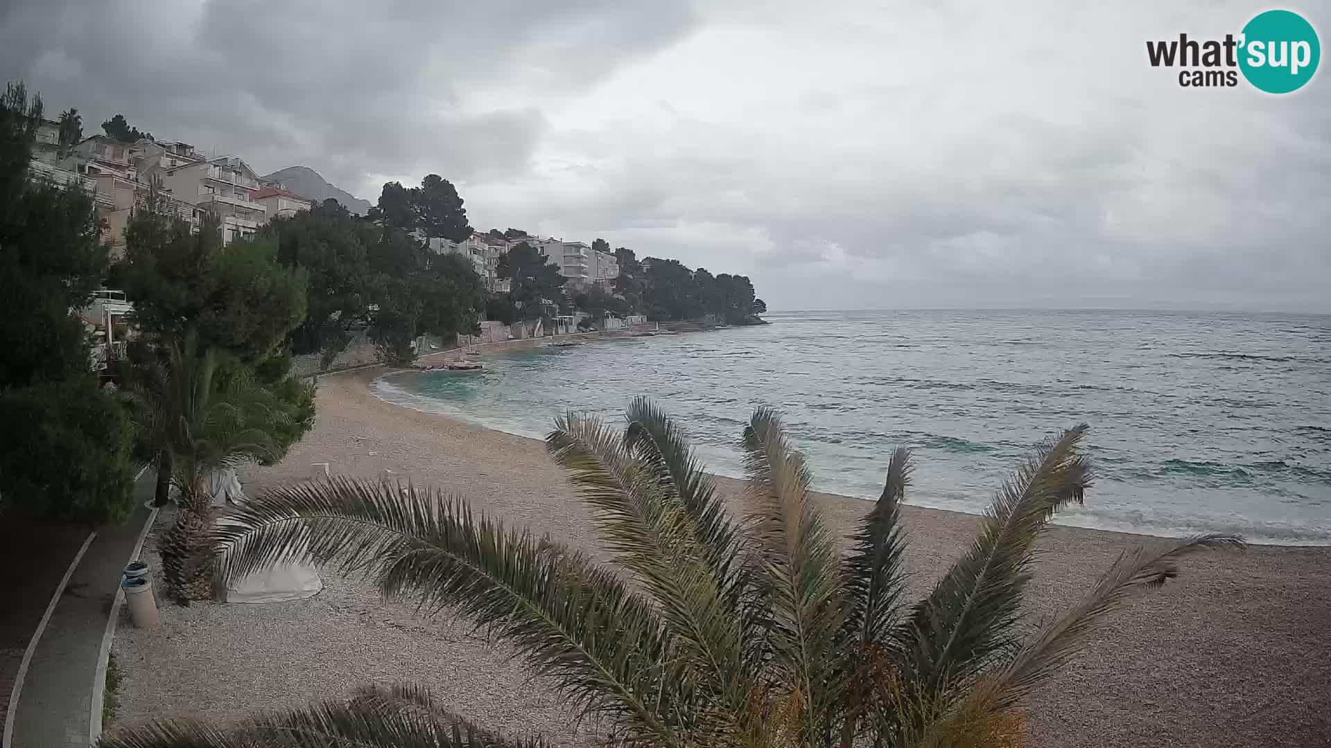 Webcam Playa Lučica Brela – Vista en directo de la costa adriática