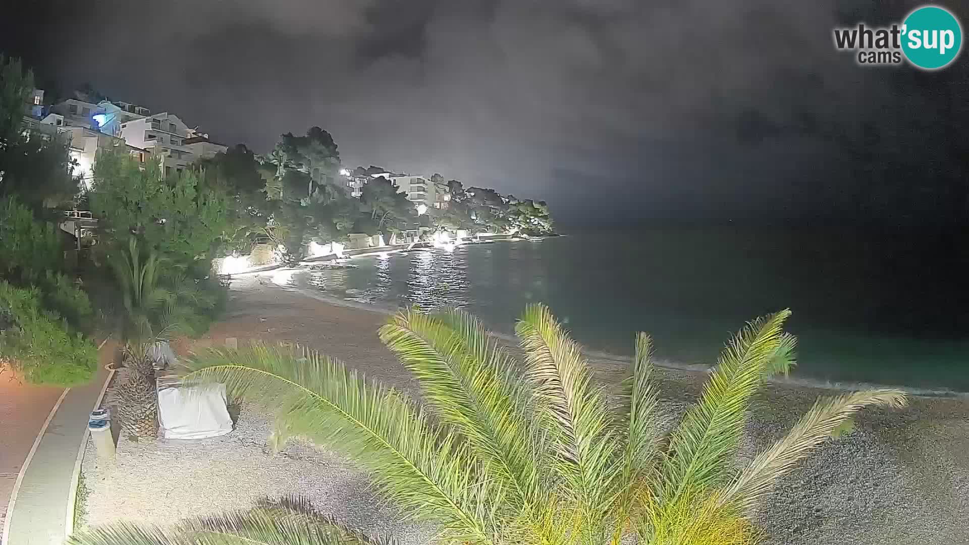 Webcam Spiaggia Lučica Brela – Vista live sulla costa adriatica