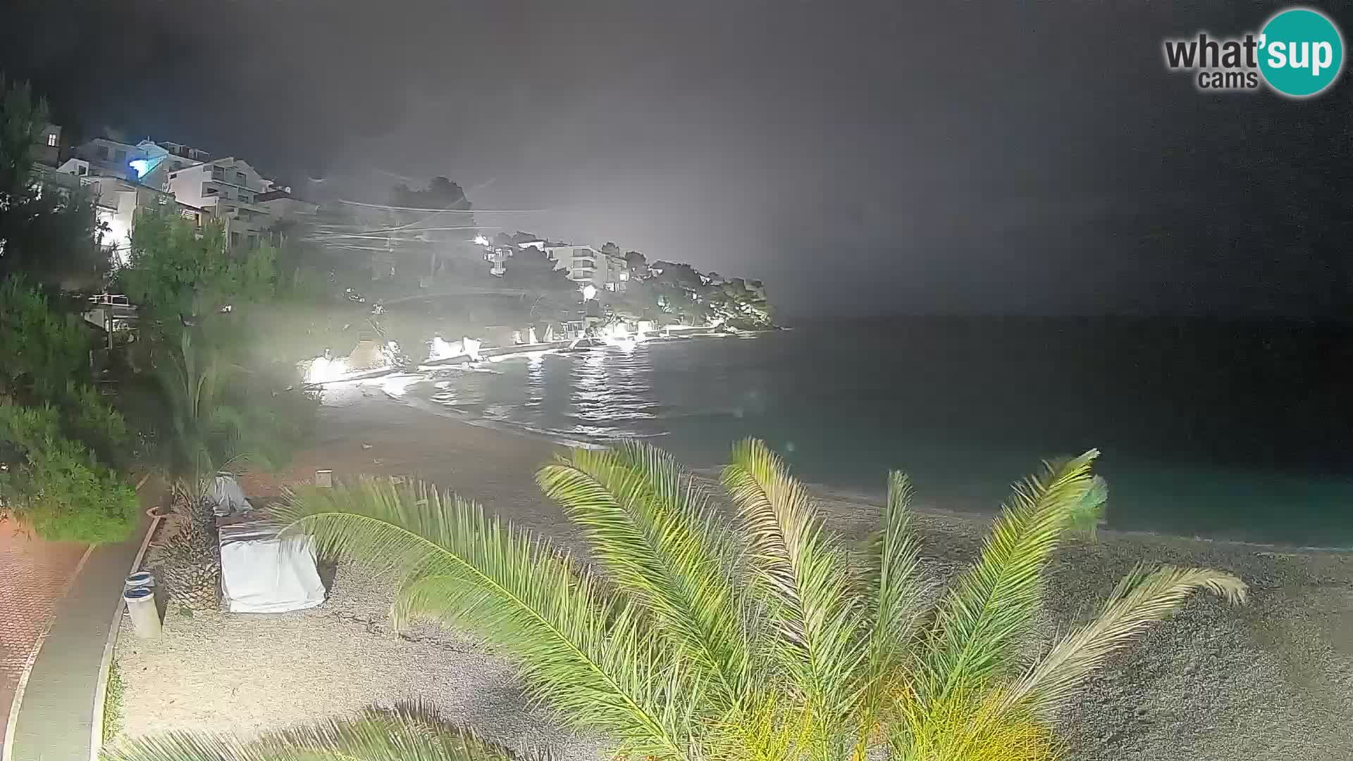 Webcam Spiaggia Lučica Brela – Vista live sulla costa adriatica
