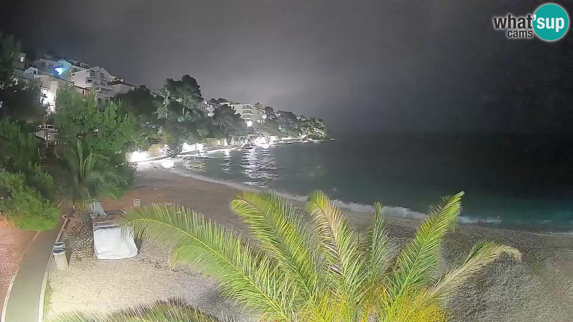 Webcam Lučica Strand Beach Brela – Liveblick von der Adriaküste