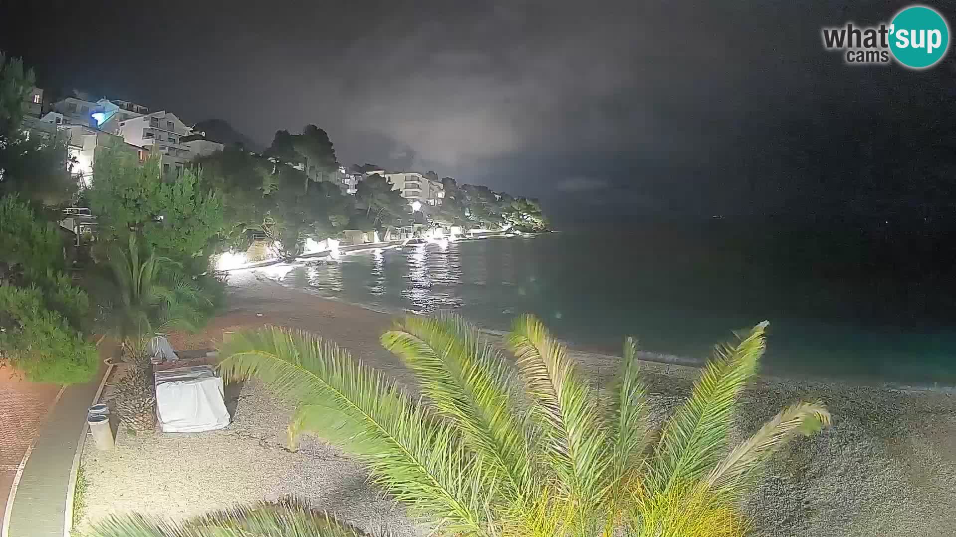 Webcam Plage Lučica Brela – Vue en direct sur la côte adriatique