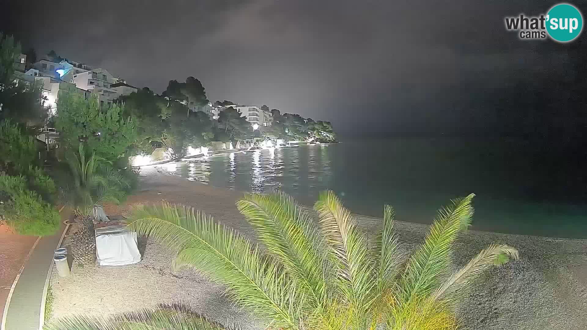 Webcam Playa Lučica Brela – Vista en directo de la costa adriática