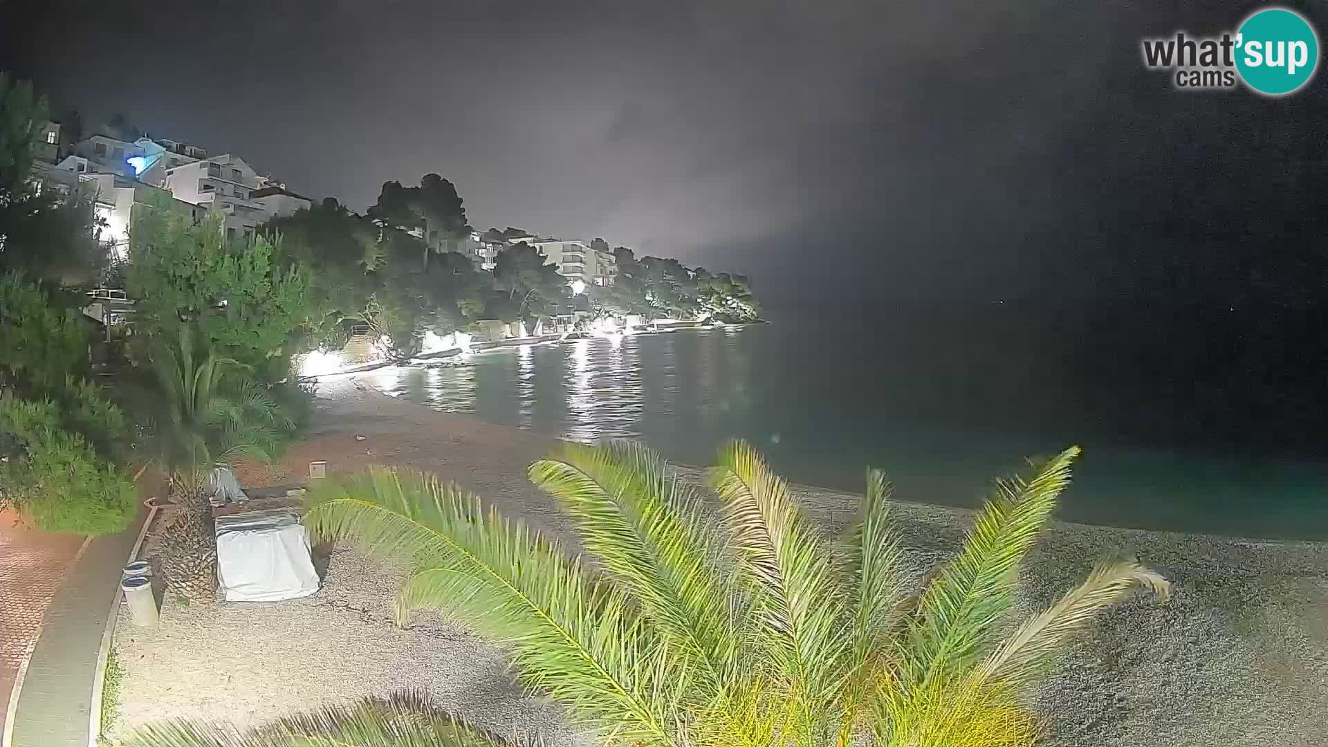 Webcam Lučica Strand Beach Brela – Liveblick von der Adriaküste