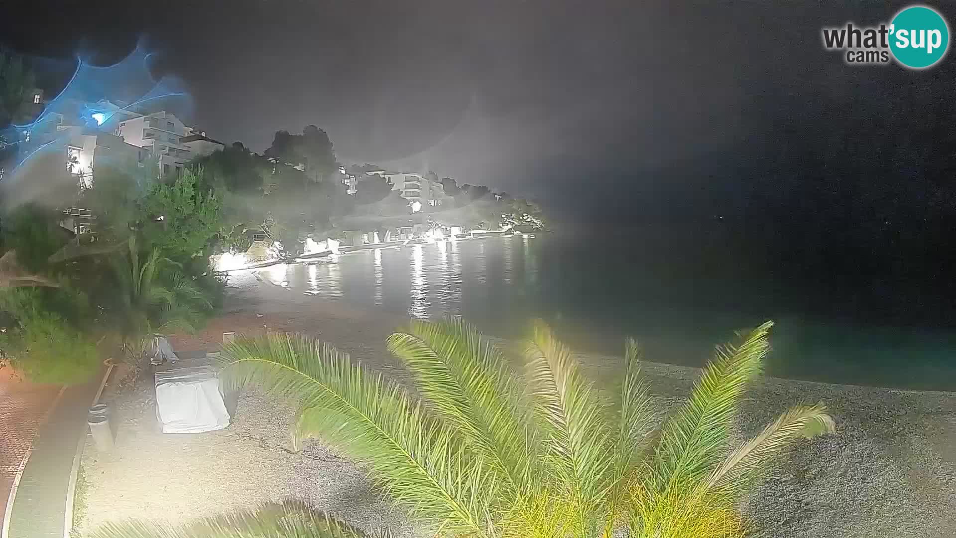 Webcam Lučica Strand Beach Brela – Liveblick von der Adriaküste