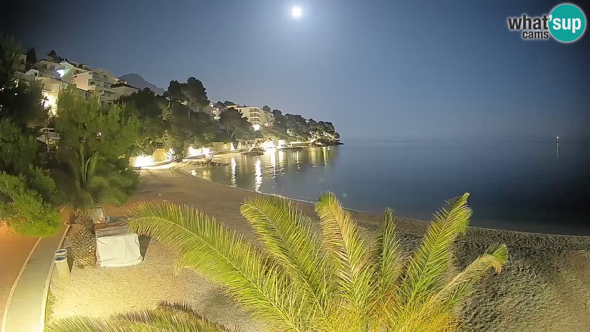 Webcam Playa Lučica Brela – Vista en directo de la costa adriática