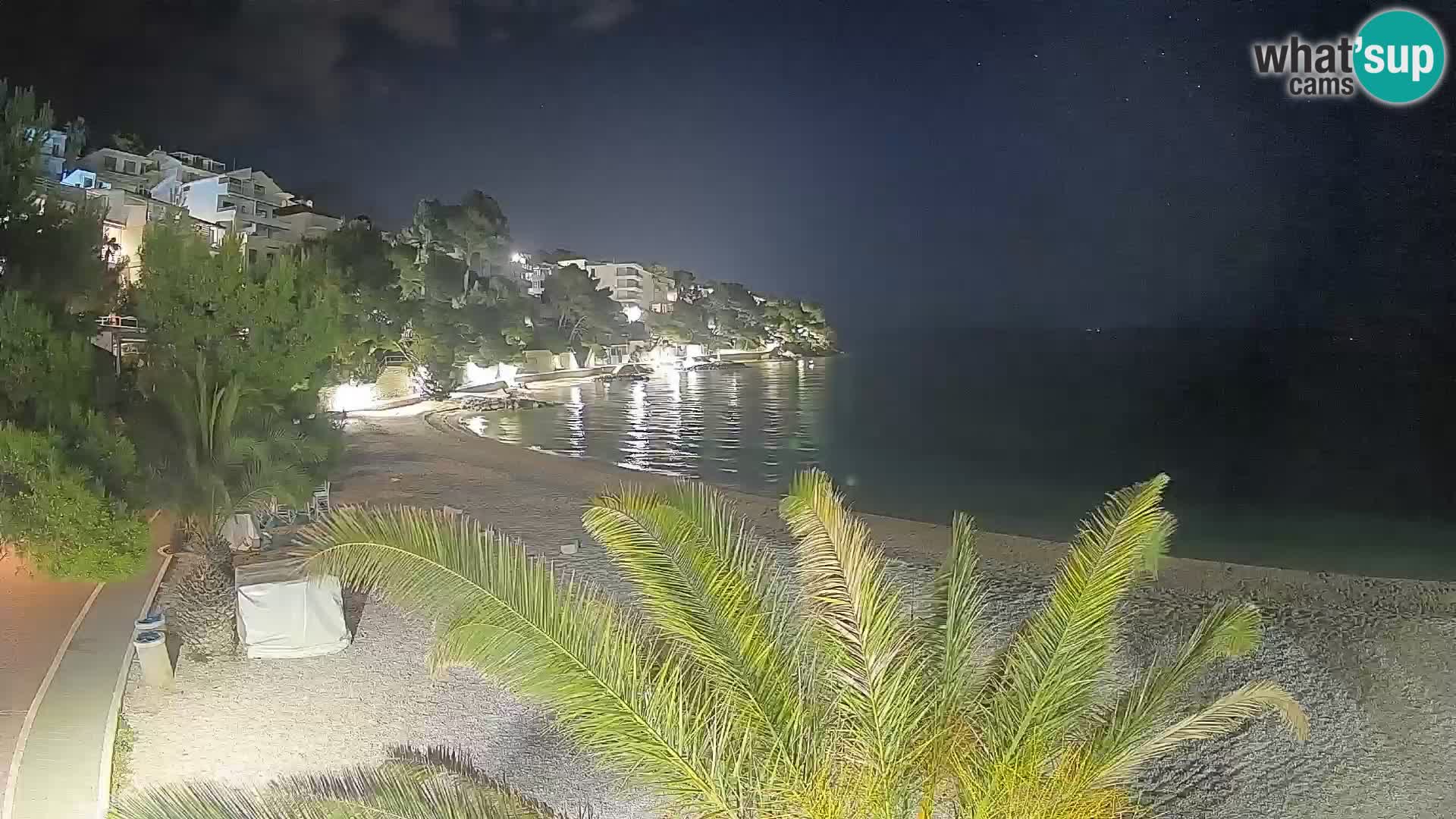 Webcam Spiaggia Lučica Brela – Vista live sulla costa adriatica