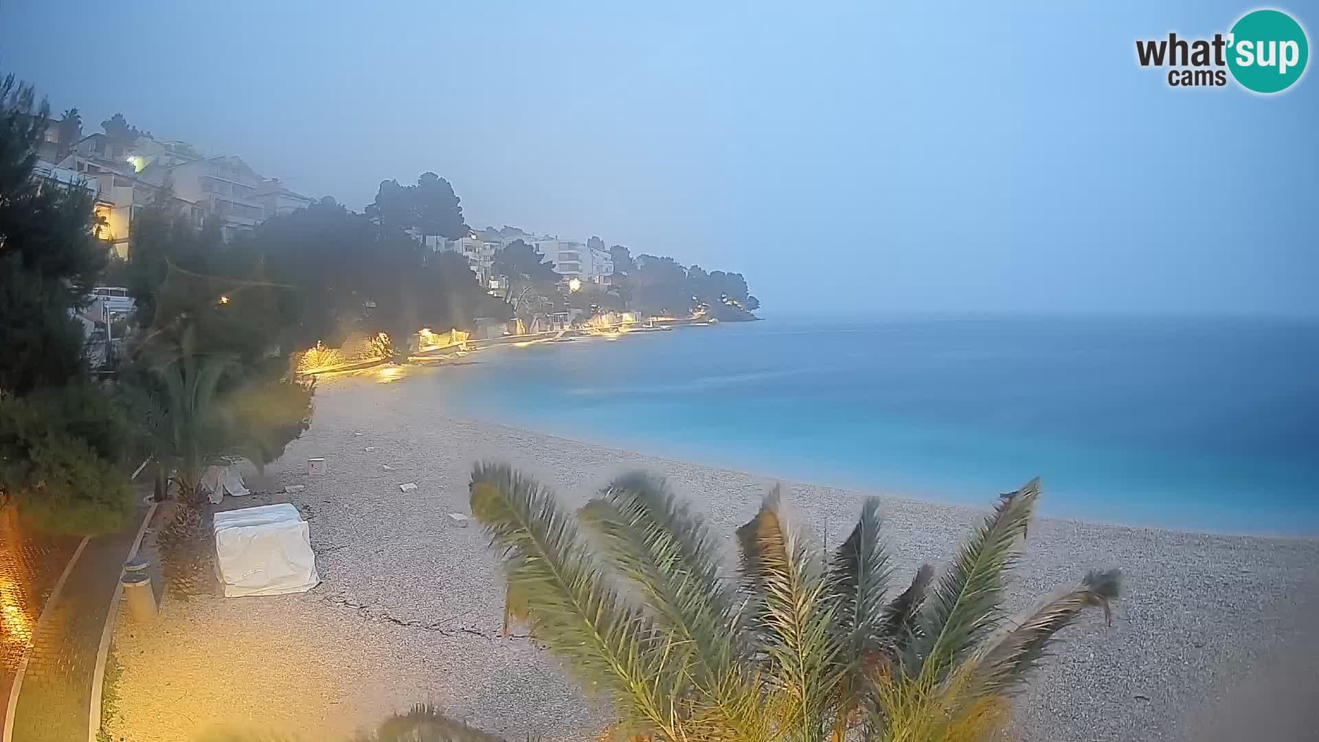 Webcam Plage Lučica Brela – Vue en direct sur la côte adriatique