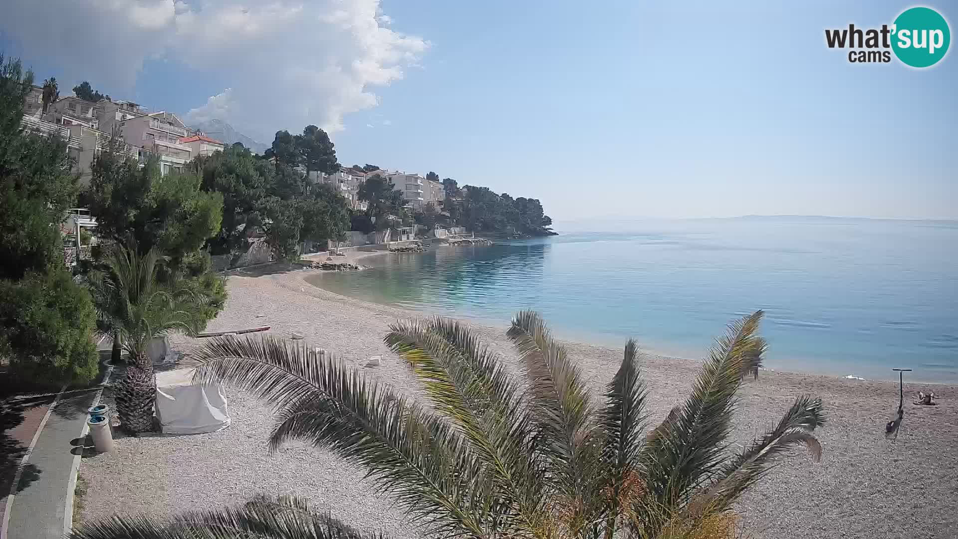 Webcam Spiaggia Lučica Brela – Vista live sulla costa adriatica