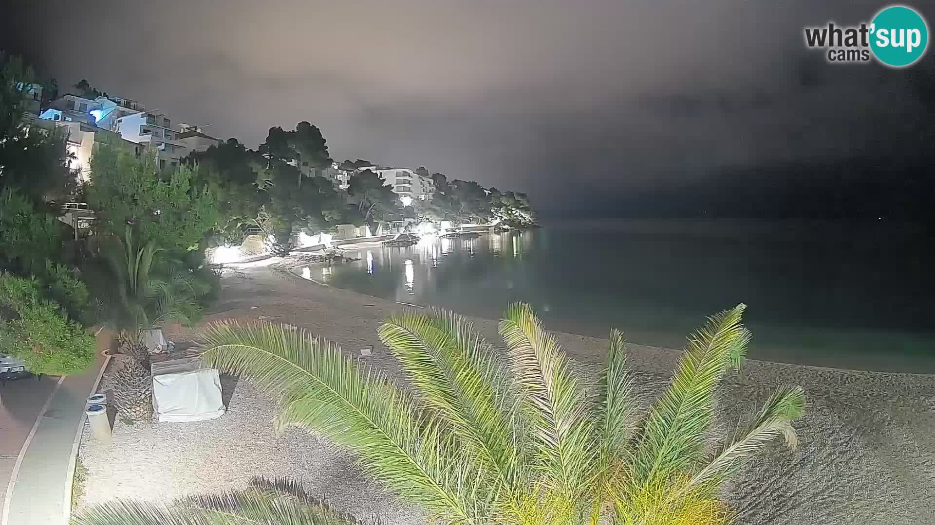 Webcam Lučica Strand Beach Brela – Liveblick von der Adriaküste