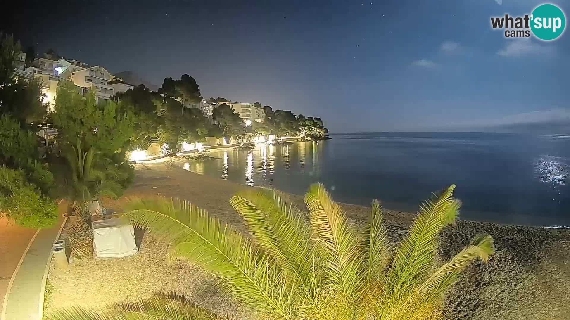 Webcam Spiaggia Lučica Brela – Vista live sulla costa adriatica