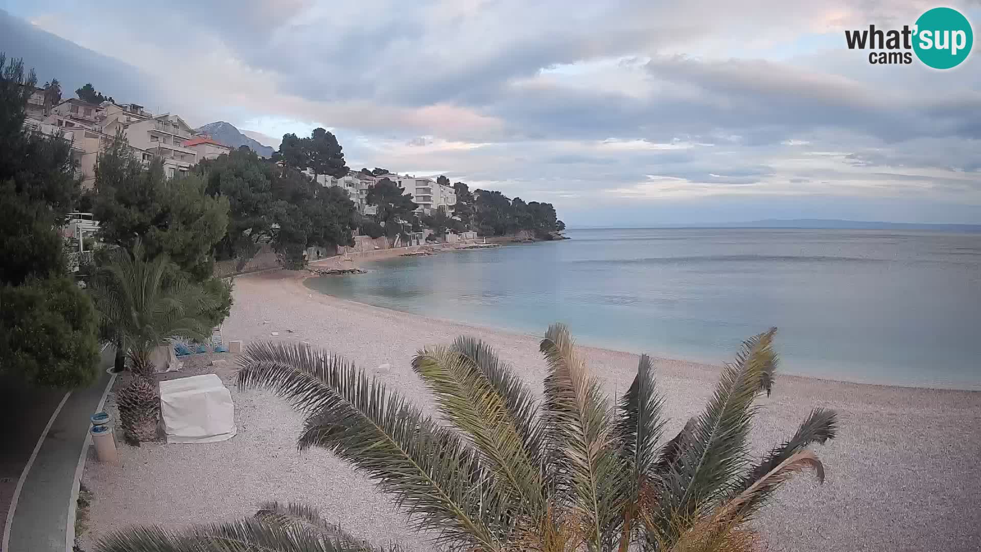 Webcam Playa Lučica Brela – Vista en directo de la costa adriática