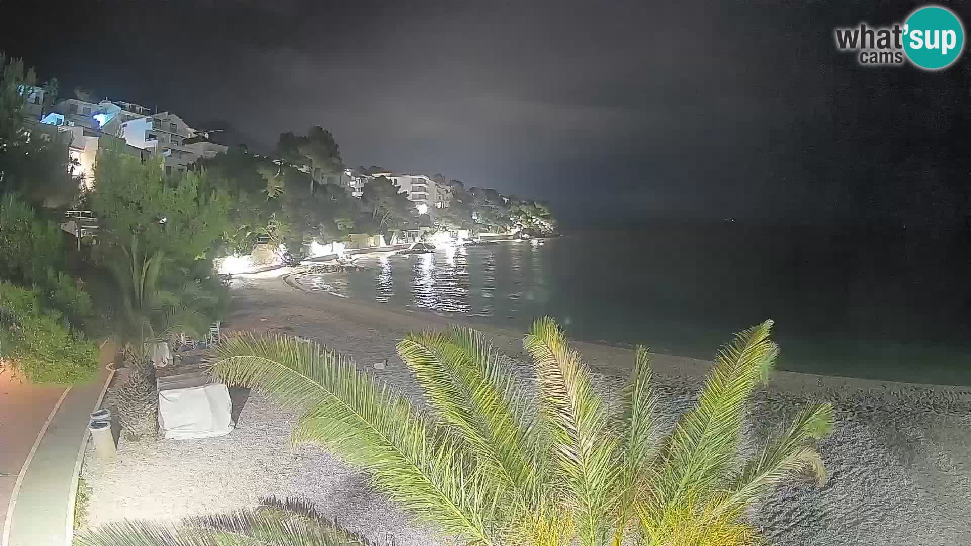 Webcam Plage Lučica Brela – Vue en direct sur la côte adriatique