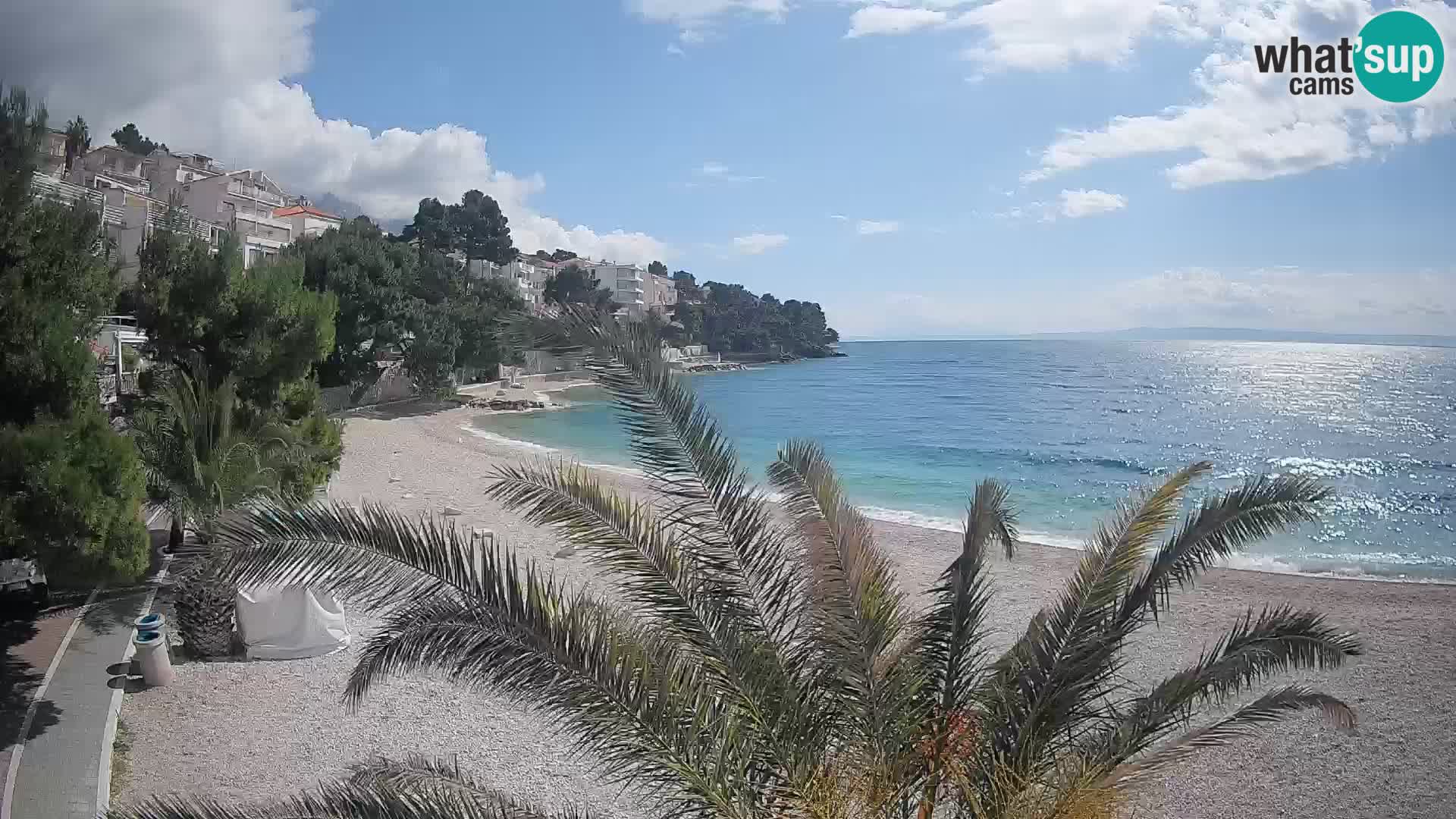 Webcam Lučica Strand Beach Brela – Liveblick von der Adriaküste