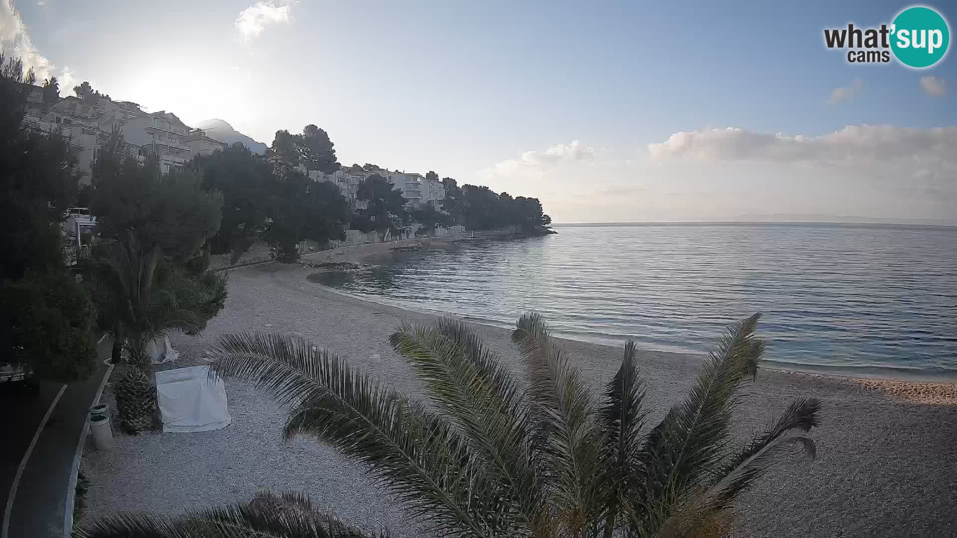 Webcam Spiaggia Lučica Brela – Vista live sulla costa adriatica