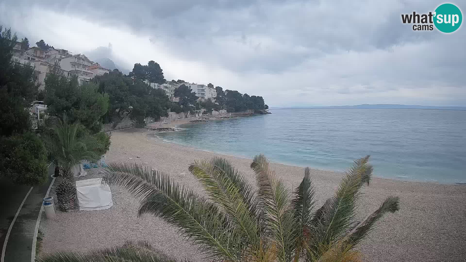 Webcam Spiaggia Lučica Brela – Vista live sulla costa adriatica
