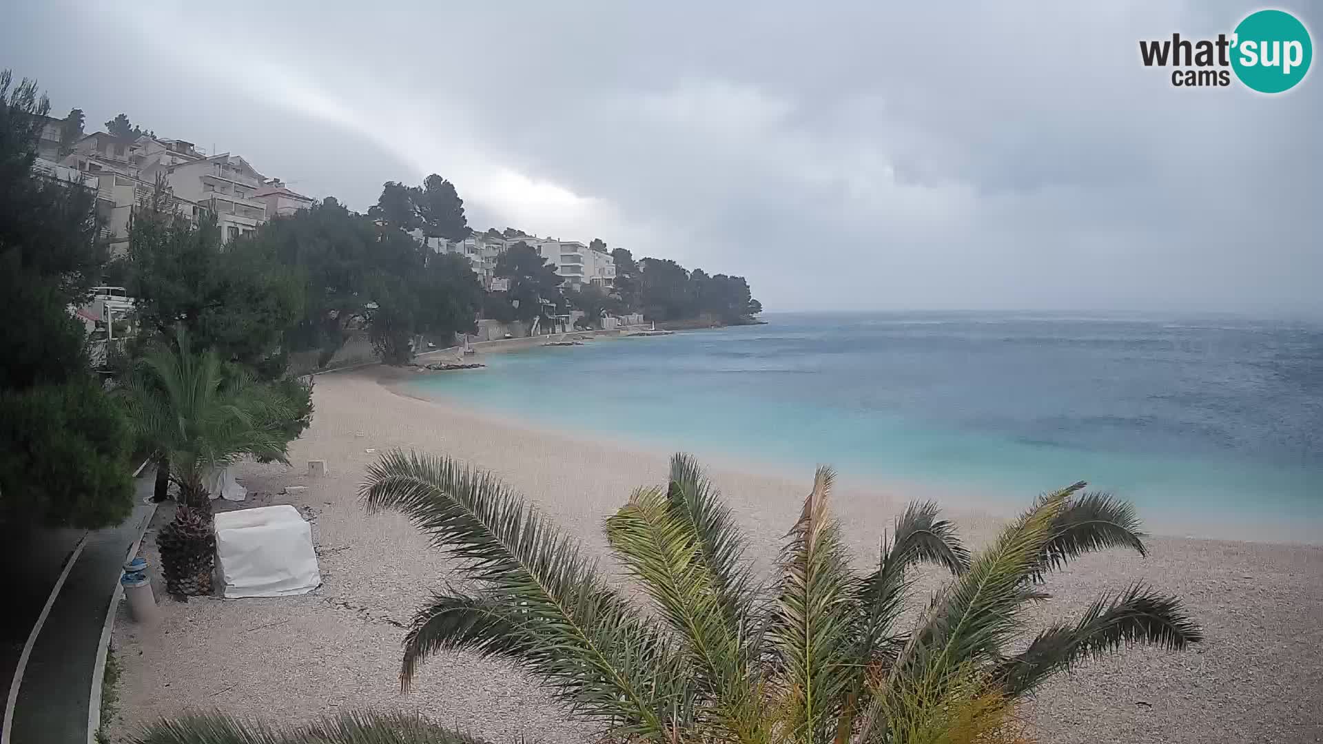 Webcam Spiaggia Lučica Brela – Vista live sulla costa adriatica