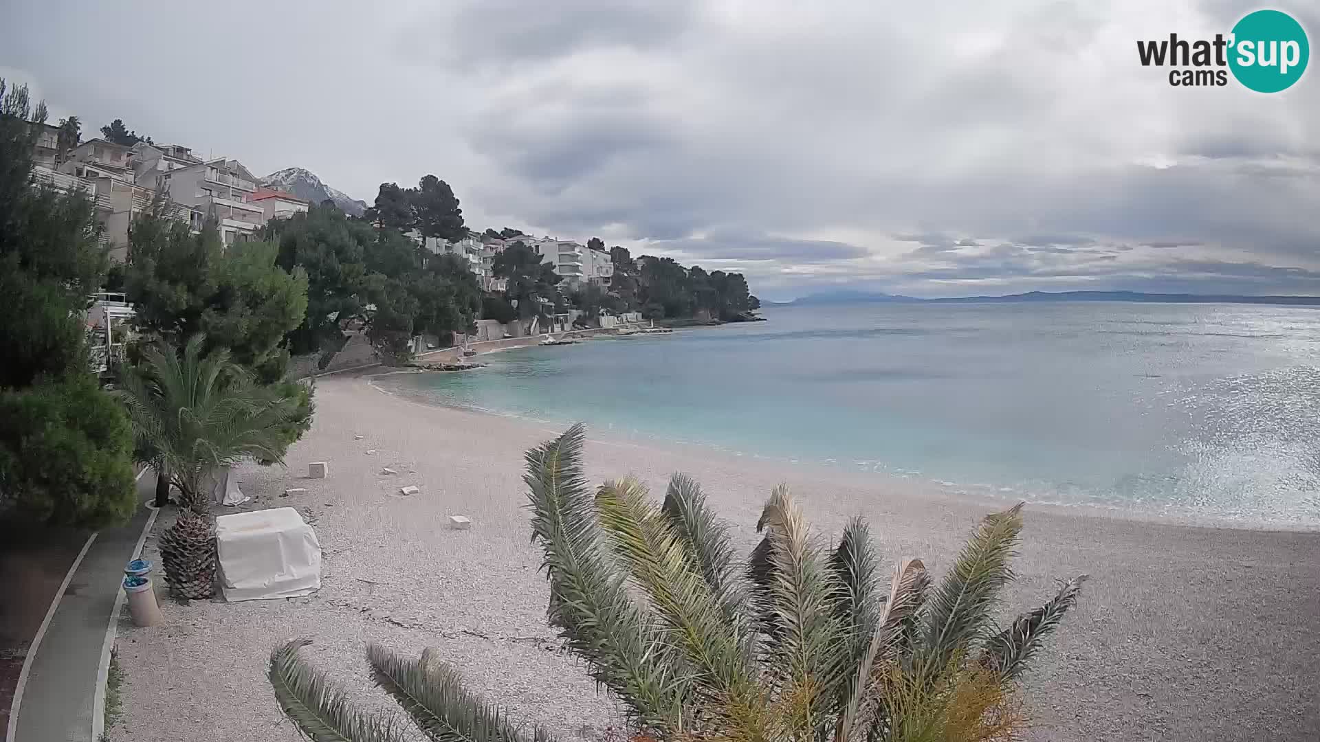Webcam Playa Lučica Brela – Vista en directo de la costa adriática