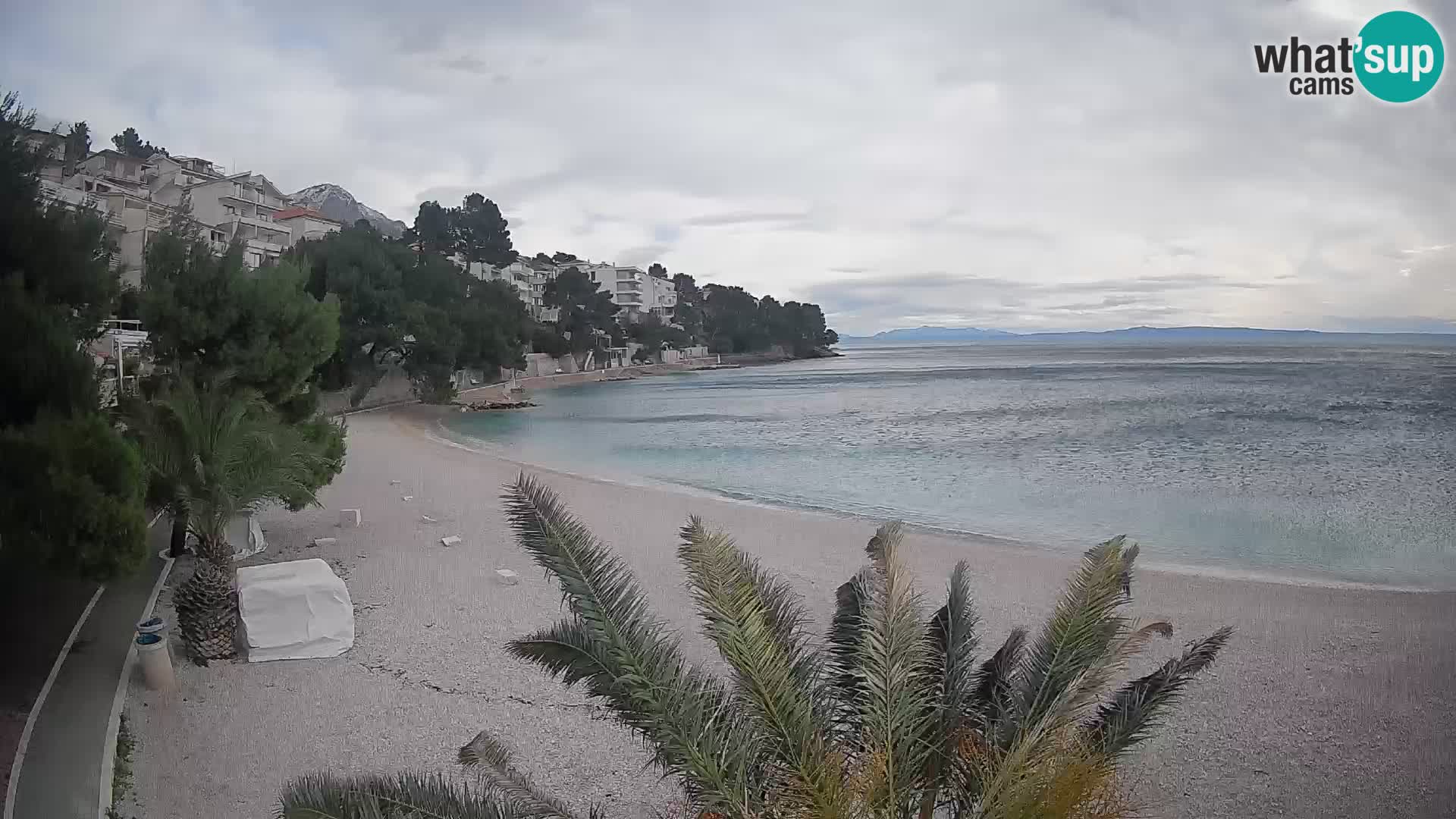 Webcam Lučica Beach Brela – Live View from the Adriatic Coast