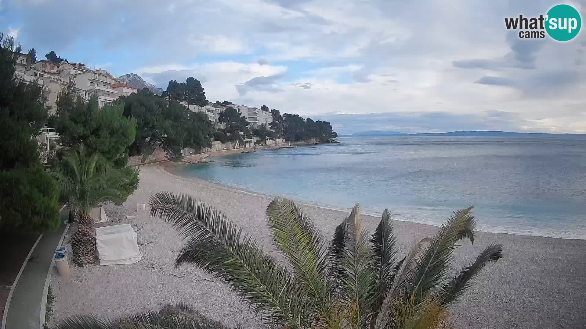 Webcam Plage Lučica Brela – Vue en direct sur la côte adriatique