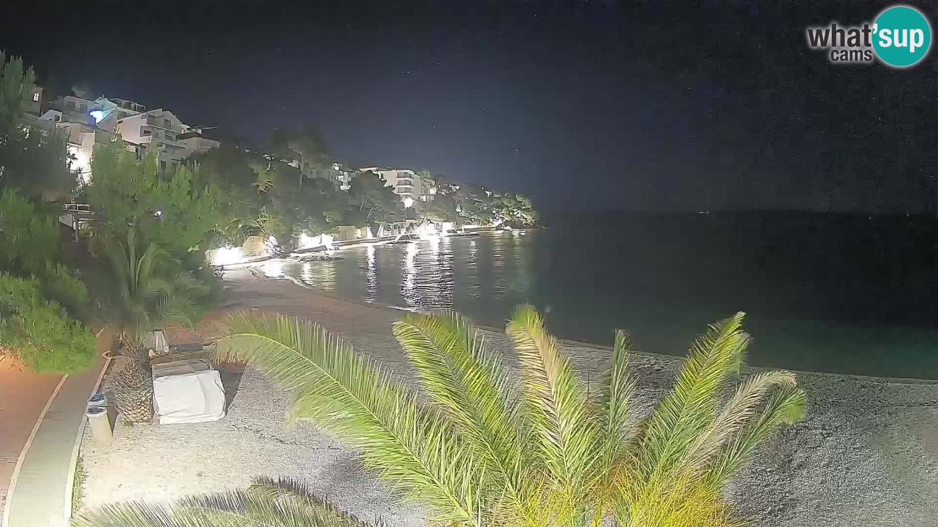 Webcam Lučica Strand Beach Brela – Liveblick von der Adriaküste