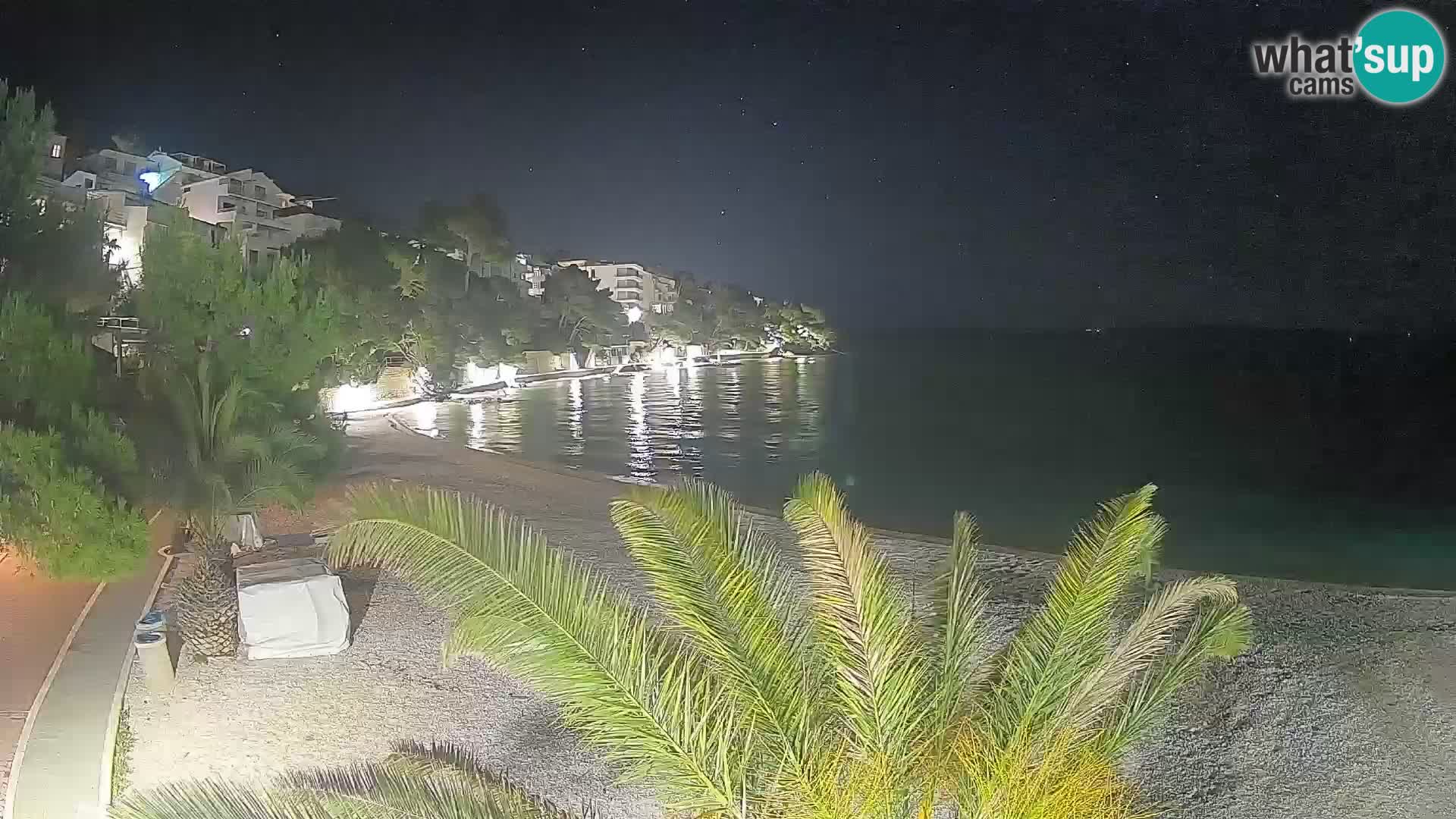Webcam Spiaggia Lučica Brela – Vista live sulla costa adriatica
