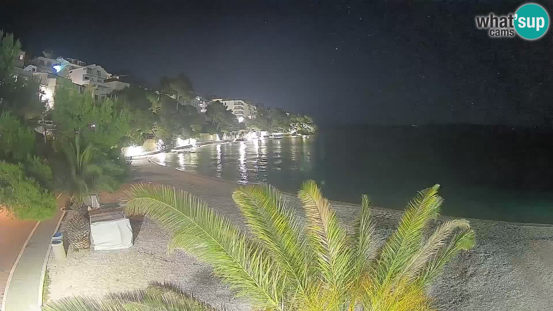 Webcam Spiaggia Lučica Brela – Vista live sulla costa adriatica