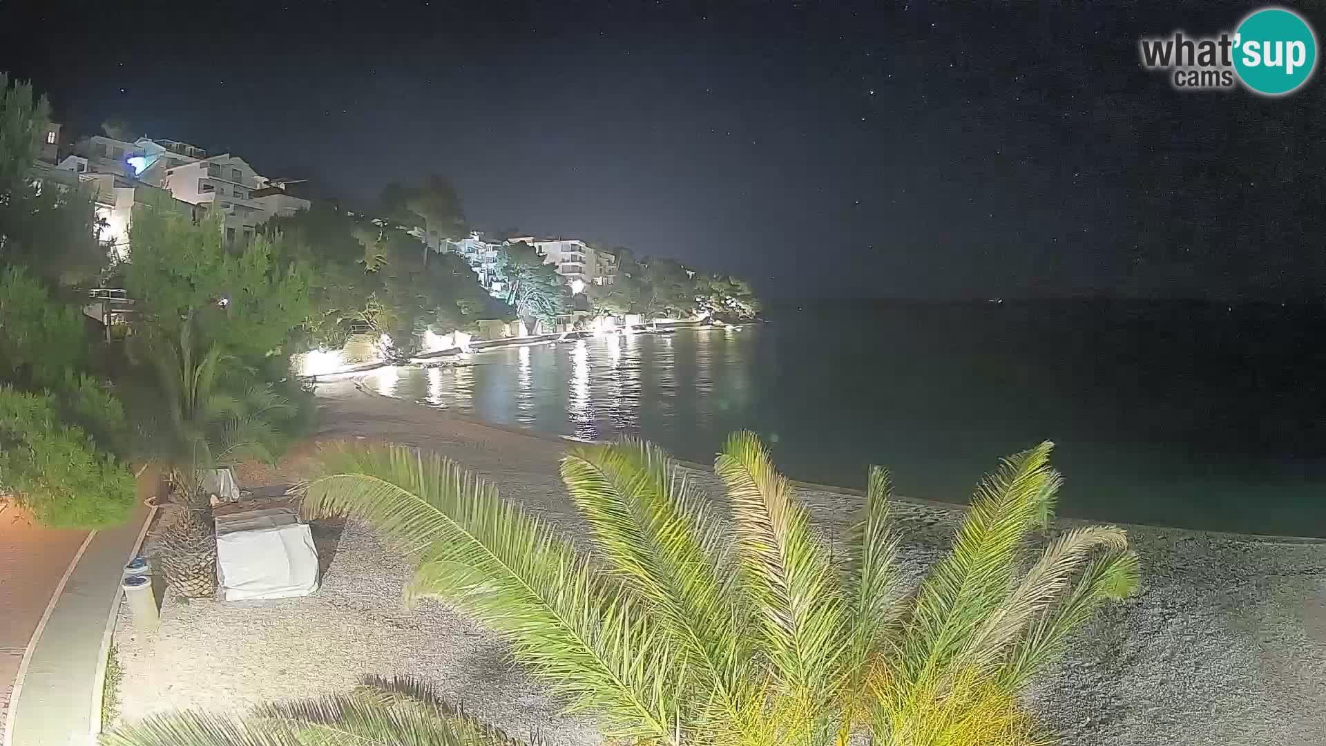 Webcam Lučica Strand Beach Brela – Liveblick von der Adriaküste